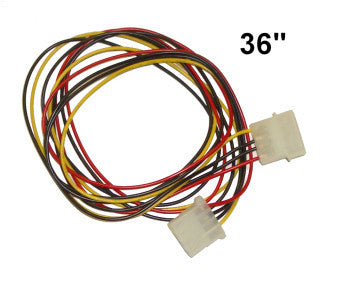 4 Pin Molex Non-Sleeved Power Supply Extension Cable - 12 Inch & 24 Inch Options for PC, Server & Electronics DIY Projects