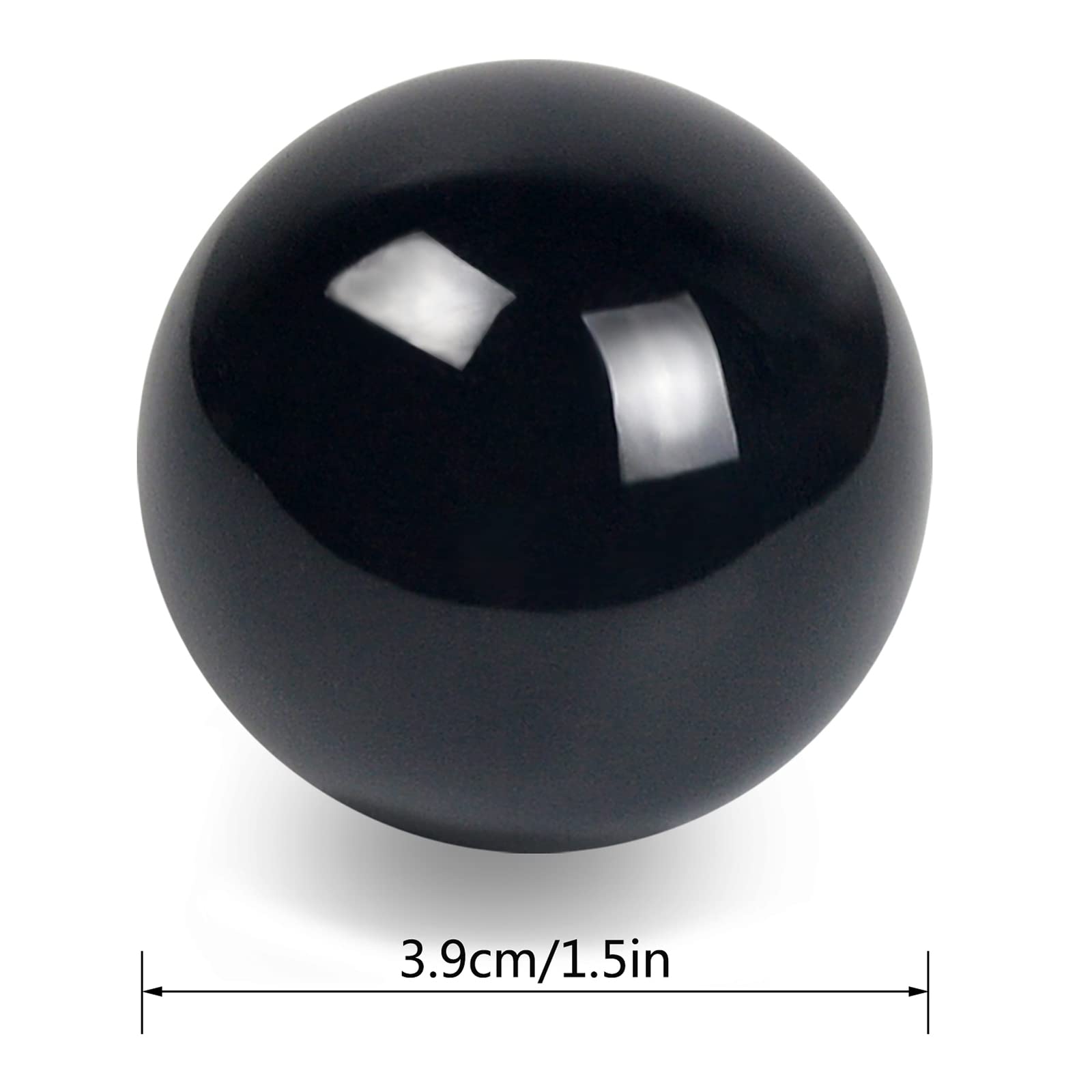 1.57 Inch Feng Shui Stone Baoding Balls - Chinese Health Exercise Stress Relief Balls with Gift Box (Black) - Perfect for Meditation, Hand Therapy, and Office Desk Decor
