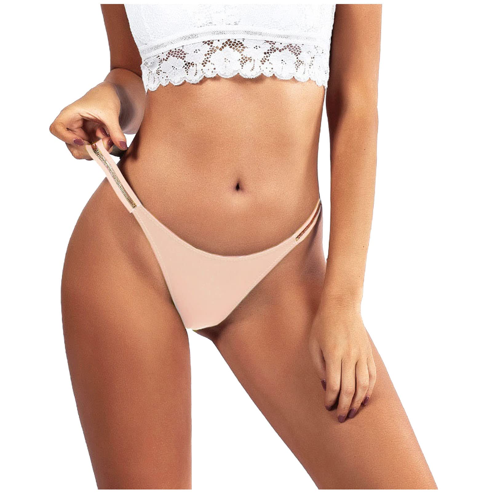 Sexy Women's Lace Thong Panties - Sheer Hollow Out T-Back Low Rise Cheeky Bikini Underwear for Date Night & Special Occasions