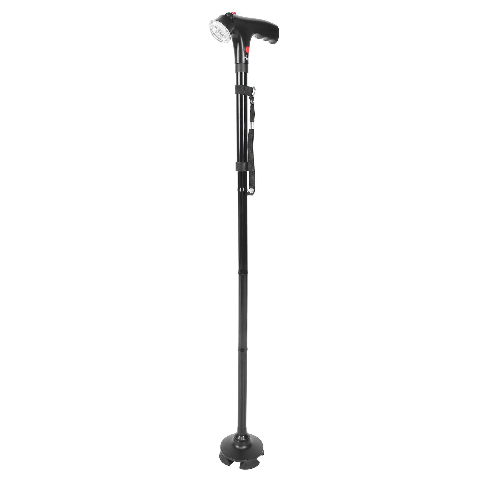 Adjustable Walking Stick with LED Light - Safe & Stable Cane for Elderly, Home Use, Travel & Outdoor Activities - Perfect for Hiking, Shopping & Daily Support