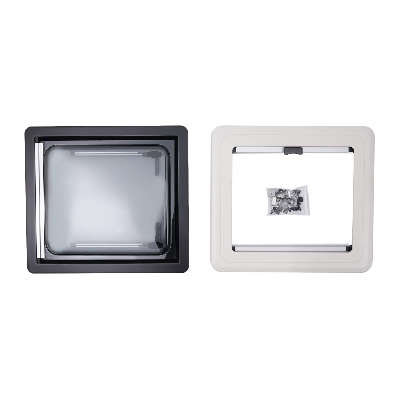 450x500mm RV Replacement Window - Top Hinged Push Out Vent Hatch for Camper Van, Motorhome & Caravan - Durable External Ventilation Upgrade (Perfect for Airflow & Light Control in RVs)