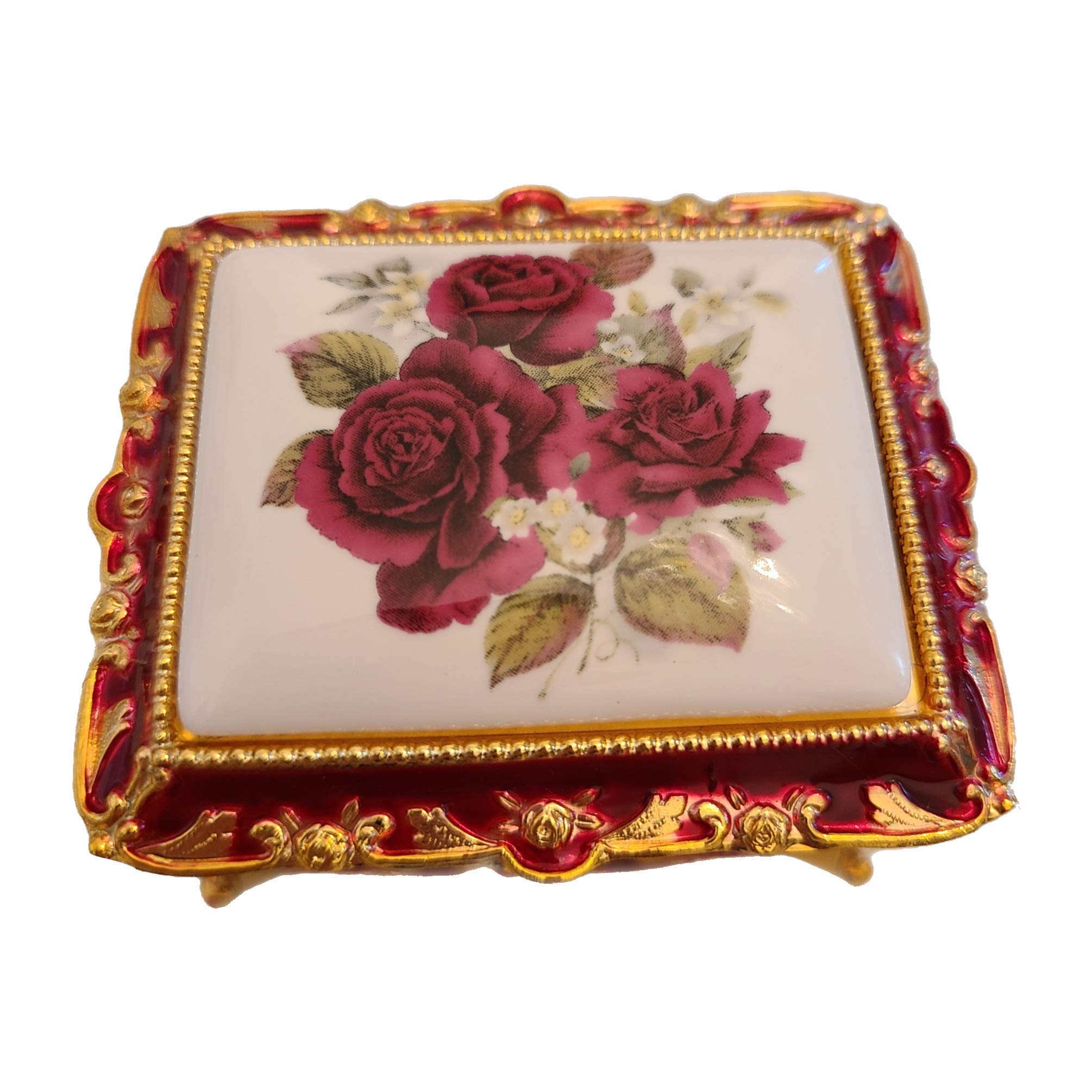 Elegant Floral Music Jewelry Box with Waltz of the Flowers - Perfect for Gift Giving, Home Decor, and Jewelry Storage