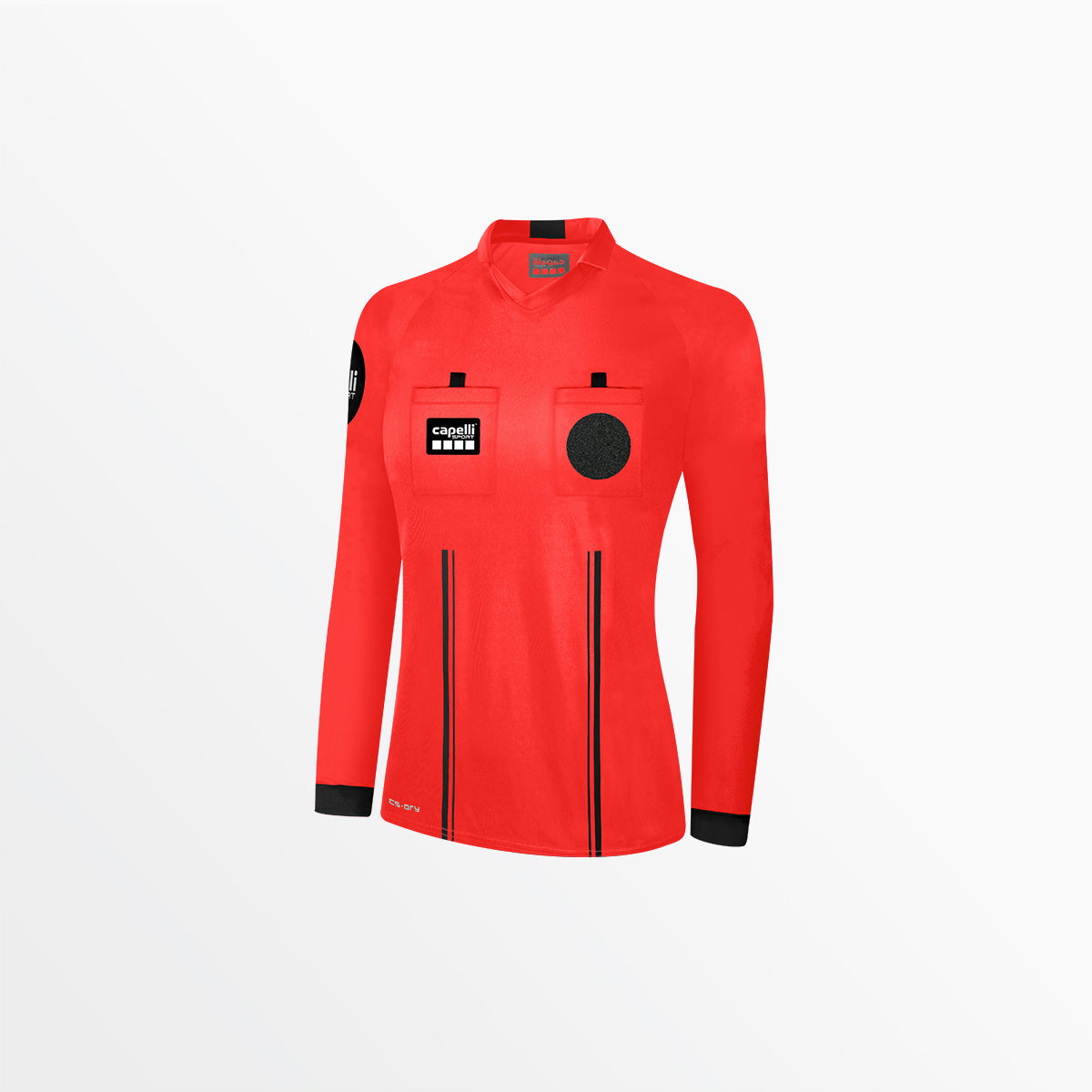Women's Official Referee V-Neck Long Sleeve Jersey - Perfect for Soccer, Basketball & Volleyball Games, Sports Events & Team Uniforms