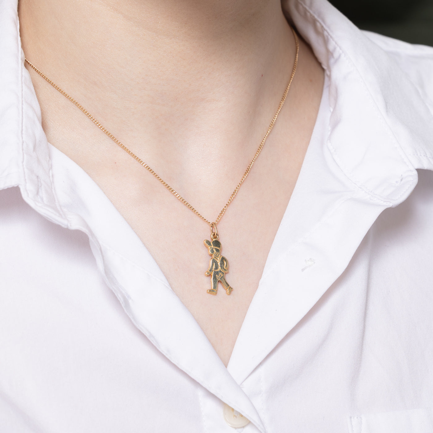 10K Yellow Gold Walking Boy Charm Pendant - Dainty & Elegant Jewelry Gift for Women - Perfect for Necklaces, Bracelets & DIY Jewelry Making