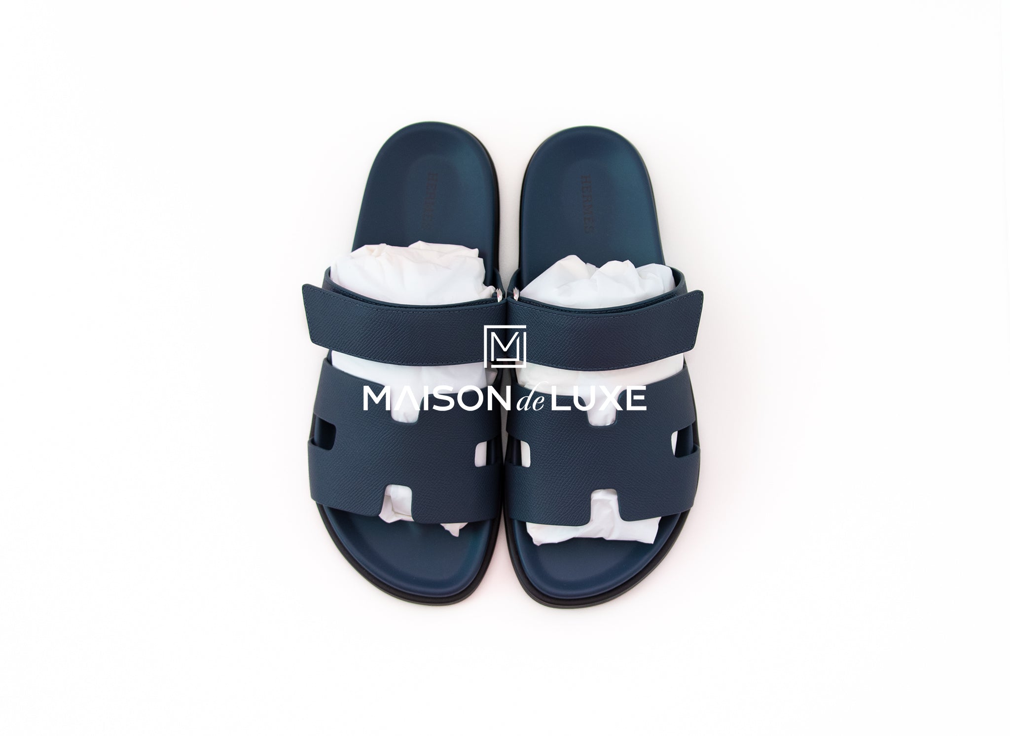 Hermes Men's Blue Celeste Chypre Sandal Size 43 | Luxury Leather Summer Sandals for Men | Perfect for Beach Vacations & Casual Outings