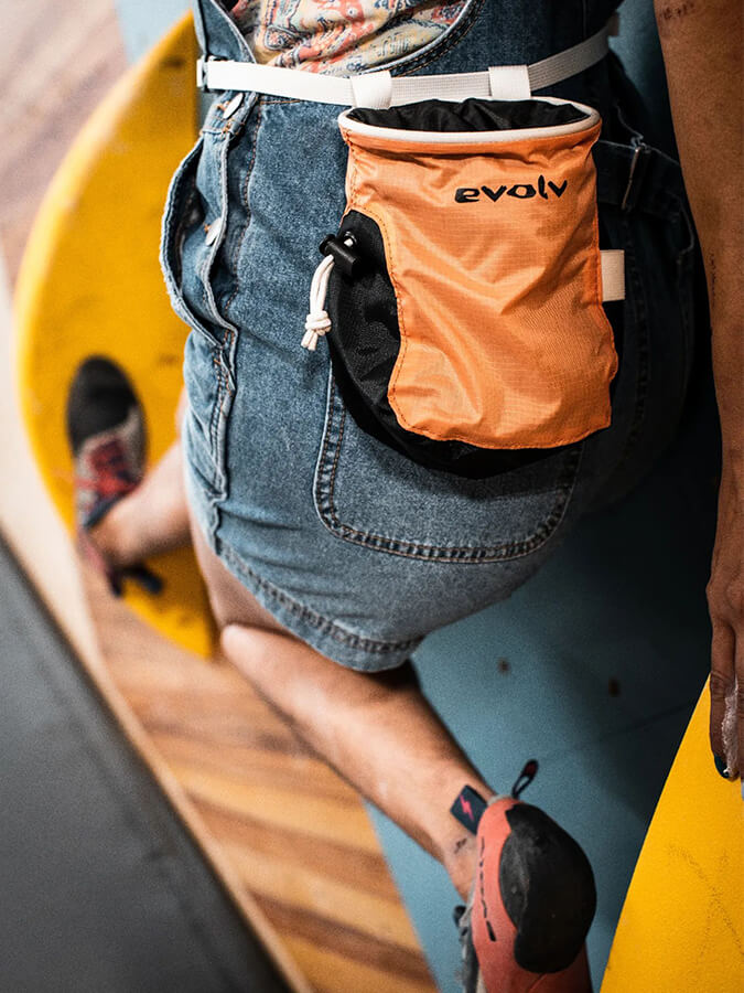 Evolv Superlight Chalk Bag for Rock Climbing - Lightweight & Durable Chalk Holder for Bouldering & Gym Training - Perfect for Outdoor Adventures & Fitness Enthusiasts