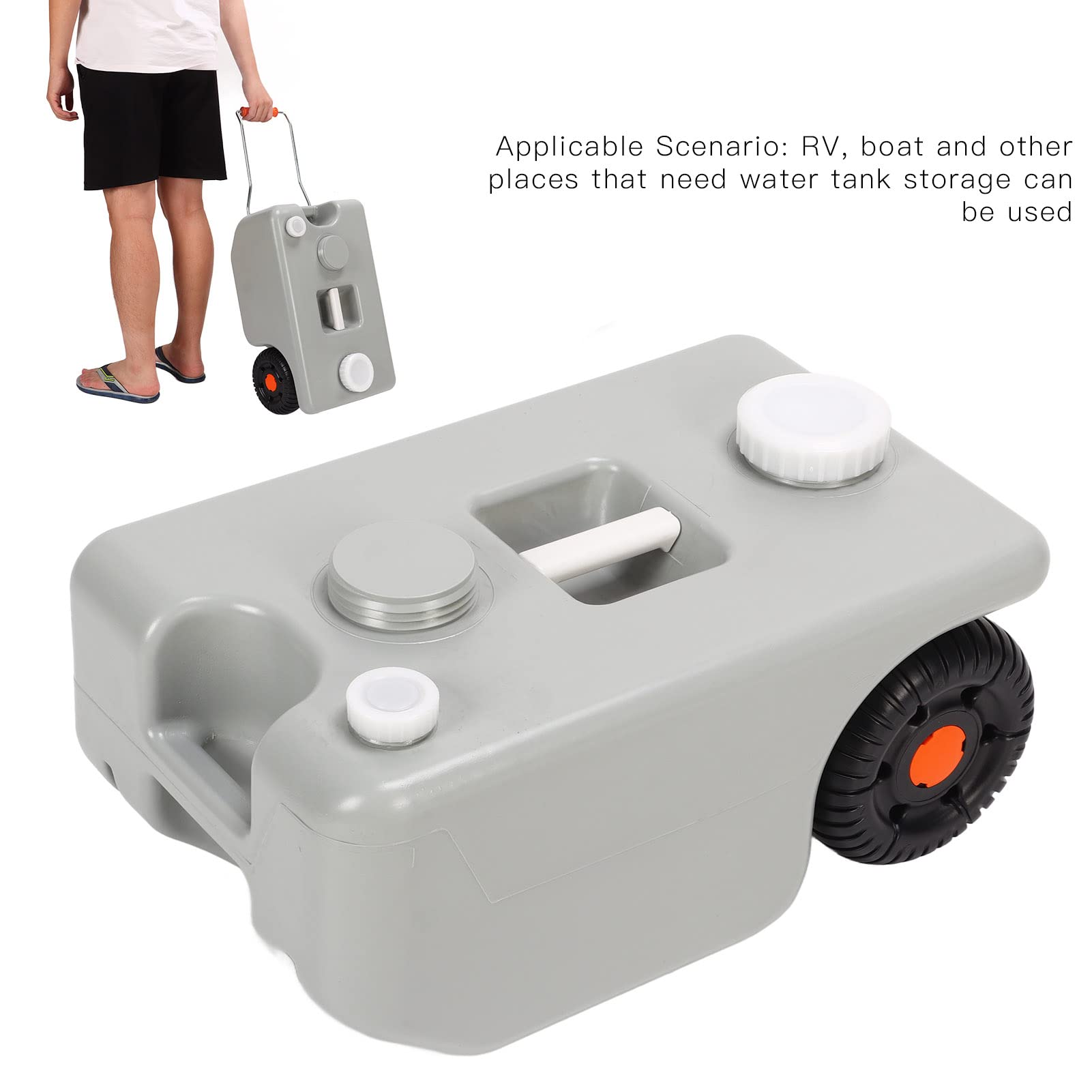 25L Portable RV Water Tank - Large Capacity HDPE Tote Tank for Boat, RV & Camping | Waste Holding & Fresh Water Storage | Outdoor, Travel & Emergency Use