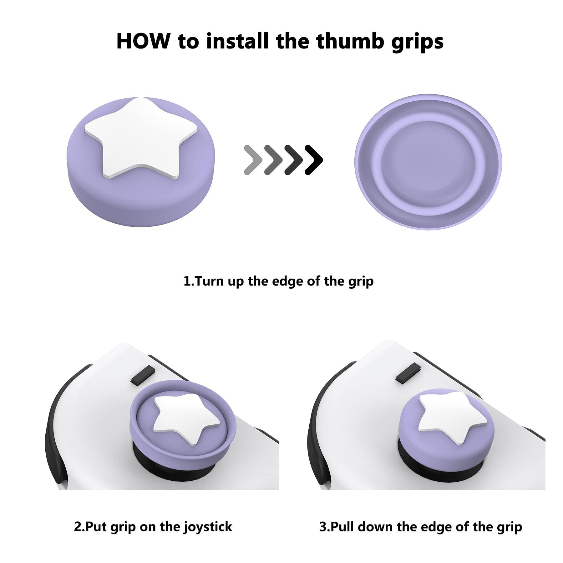 eXtremeRate PlayVital Switch Joystick Caps - Silicone Thumbstick Covers for Nintendo Switch OLED/Switch Lite (Heaven Blue) | Enhanced Grip & Comfort for Gaming | Perfect for Switch Joy-Con Analog Stick Protection