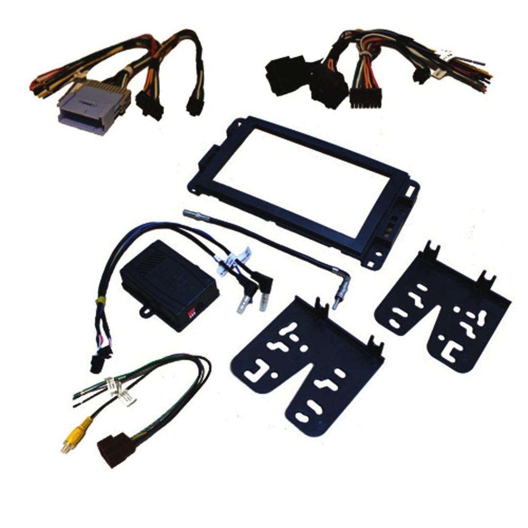 Crux DKGM 51 Double DIN Radio Replacement Kit with Dash Kit & Steering Wheel Control Retention for GM LAN 11 Bit Vehicles - Perfect for Car Audio Upgrades & Aftermarket Installations