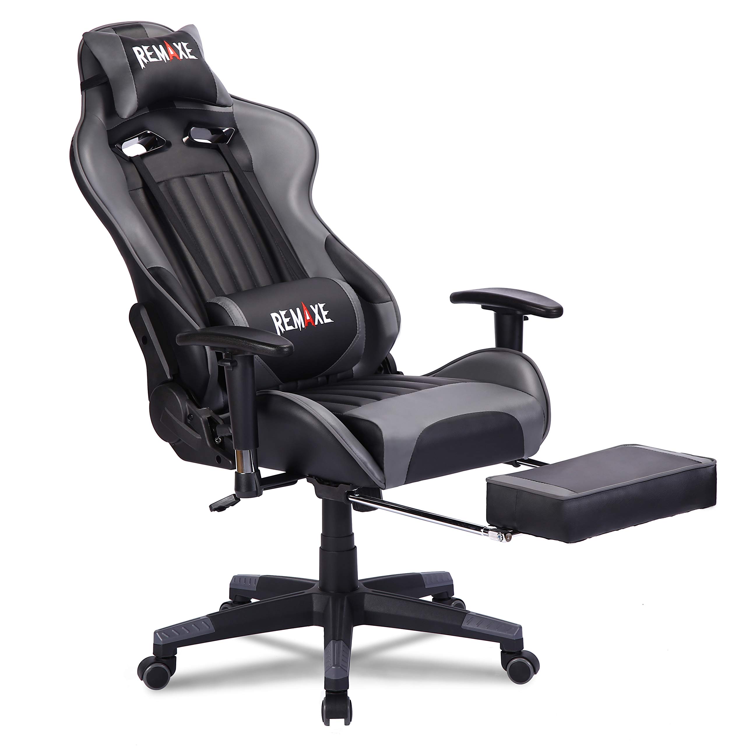 Premium Ergonomic Gaming Chair with Adjustable Footrest & Lumbar Support - High Back Racing Style PU Leather Office Chair for PC & Console Gamers - Perfect for Esports, Streaming, and Long Work Sessions