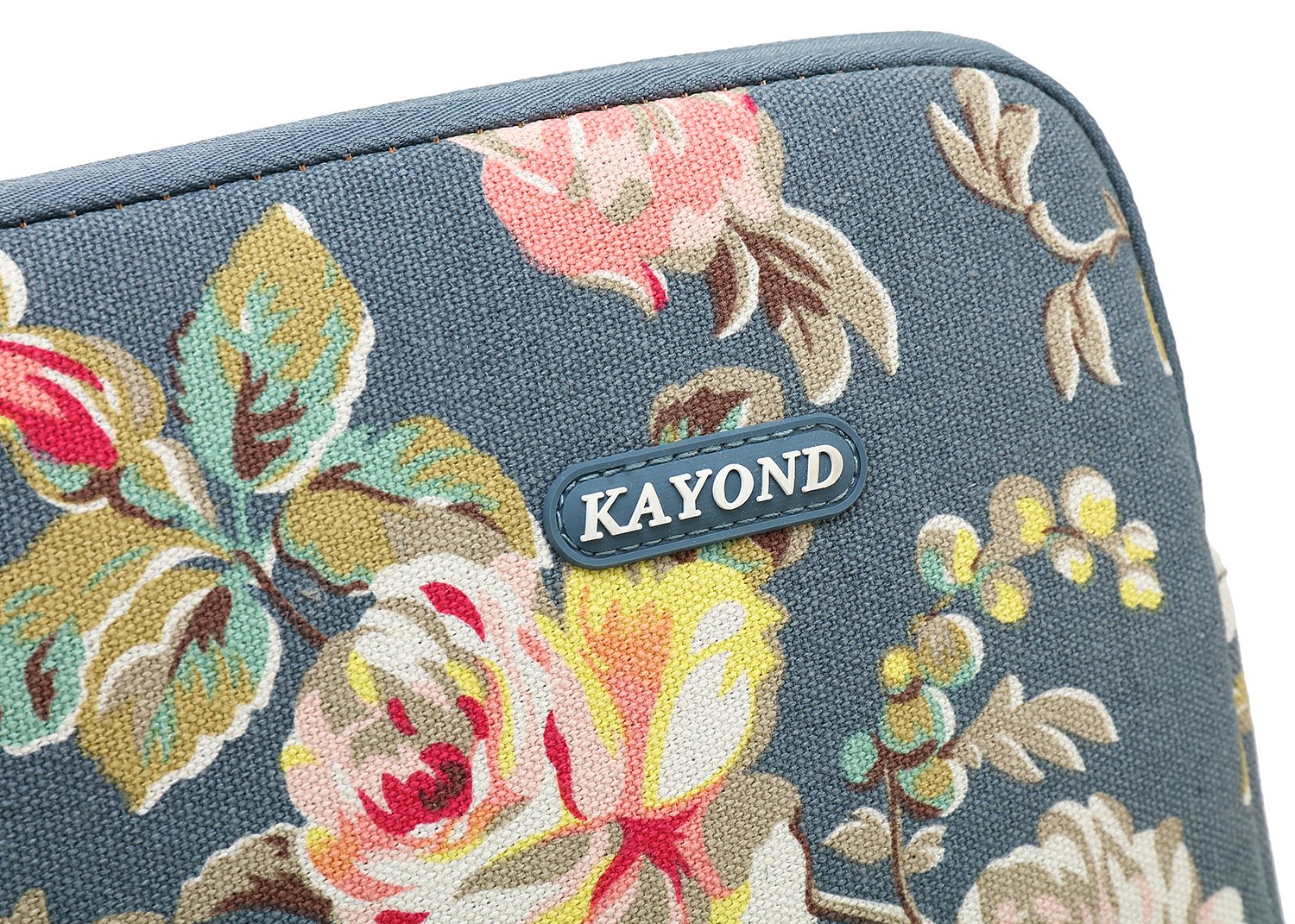 Kayond Water-Resistant Canvas 15.6 Inch Laptop Sleeve - Blue Water Hyacinth Design for Office, School & Travel