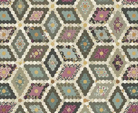 Edyta Sitar English Garden Andover A832X Quilt Fabric - Premium Cotton Patchwork Material for Quilting, Home Decor & DIY Craft Projects | Perfect for Bedding, Curtains & Scrapbooking