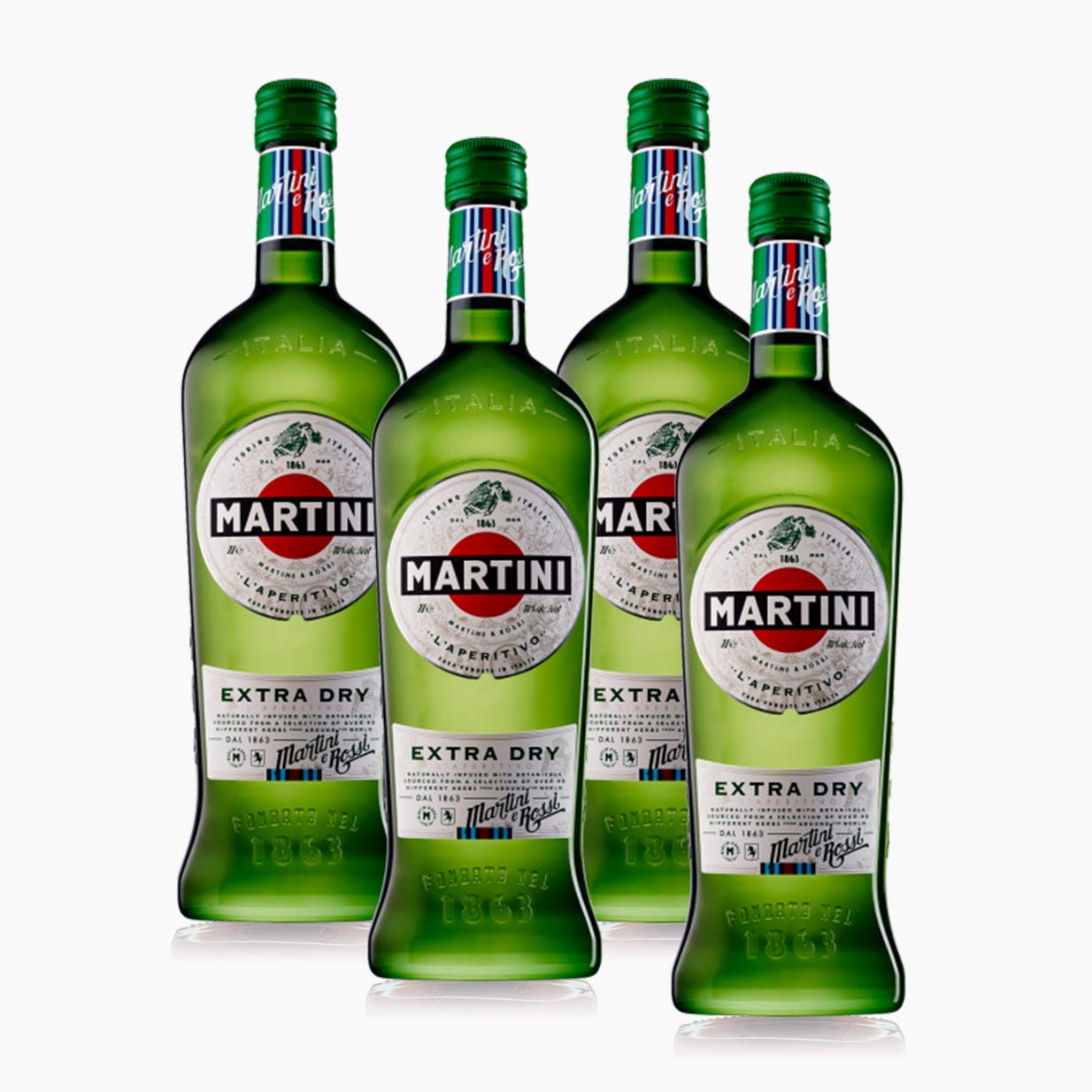 Martini & Rossi L'aperitivo Bitter EXTRA DRY Italian Vermouth - 4 Pack (24 fl.oz Each) - Perfect for Cocktails, Aperitifs & Entertaining