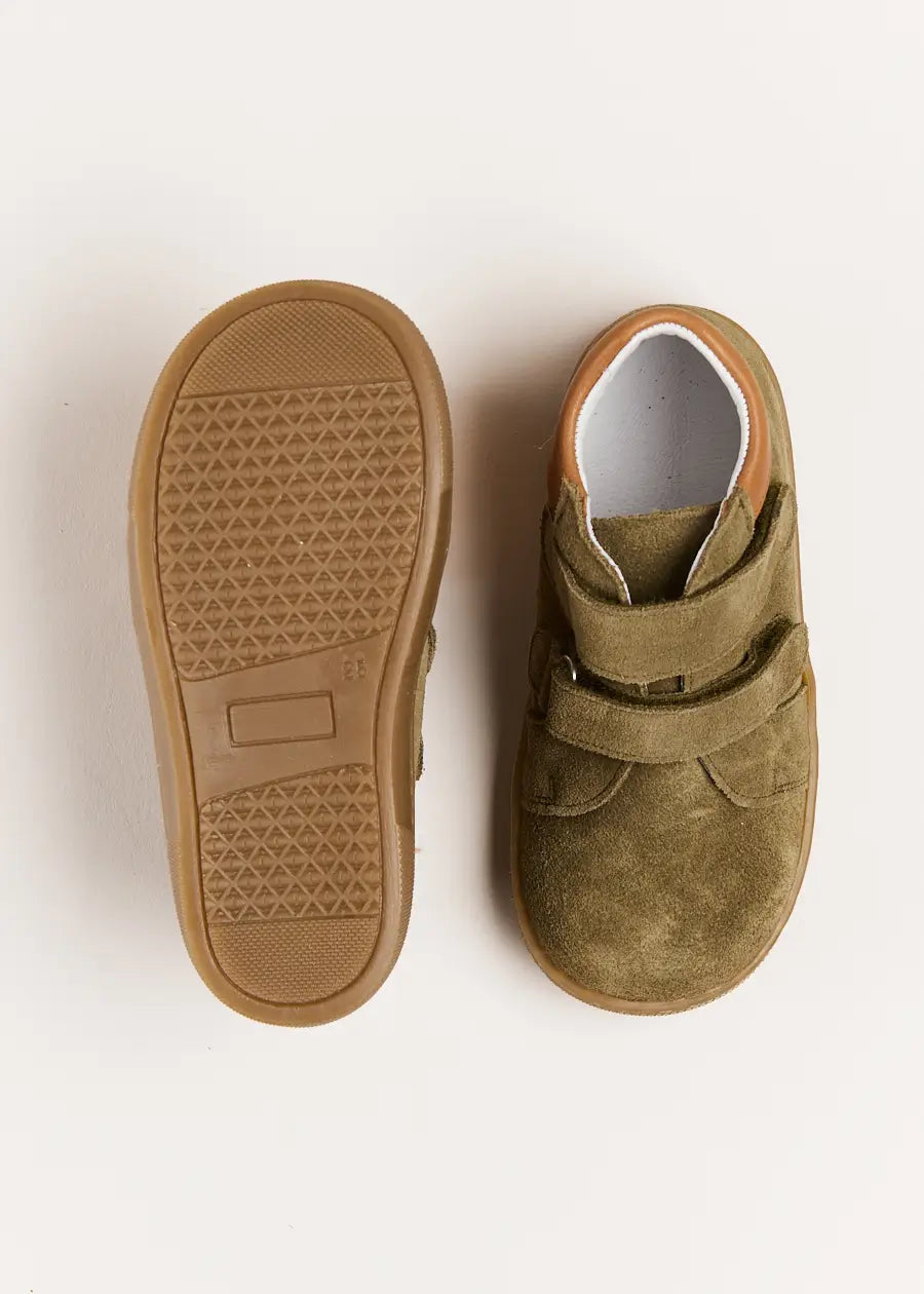 Premium Green Suede Sneakers for Women - Comfortable & Stylish (Size 24-34 EU) - Perfect for Casual Wear, Office & Outdoor Activities