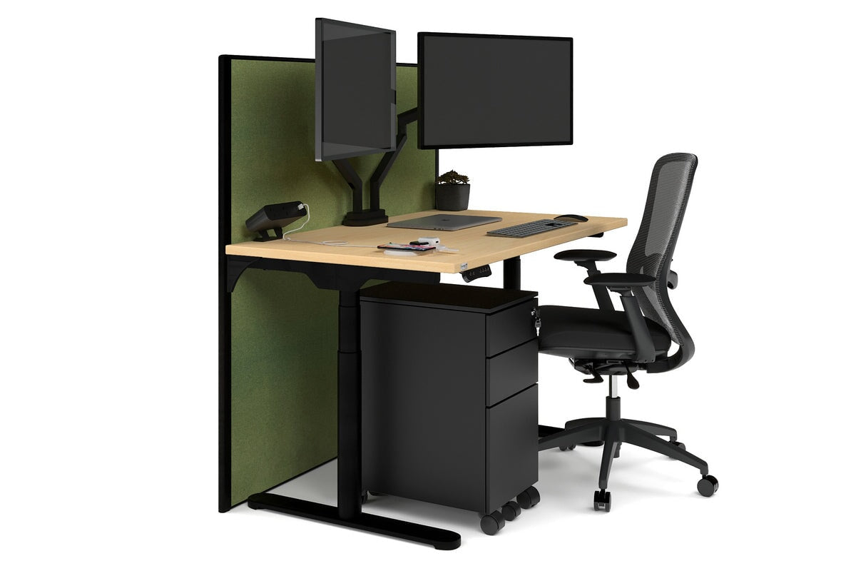 Flexi Premium Height Adjustable Single Workstation Desk - 1200L x 700W - Ergonomic Standing Desk for Home Office & Workspace