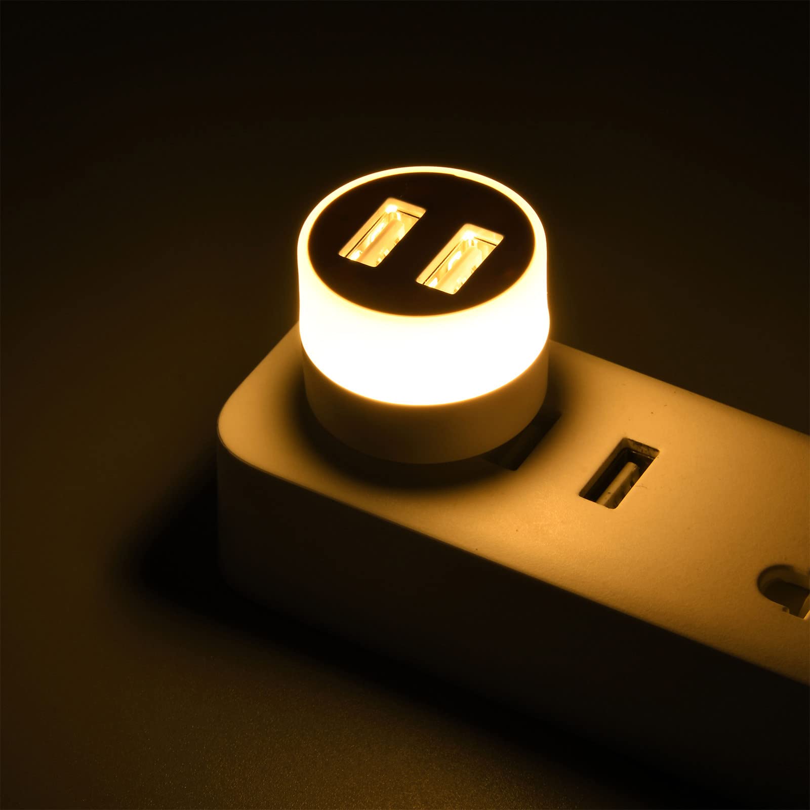 Jakashy USB Night Light with Motion Sensor - Warm White LED Plug-In Night Light for Bedroom, Car, Emergency & Atmosphere Lighting | USB Powered Night Light for Kids, Adults, Home & Travel Use