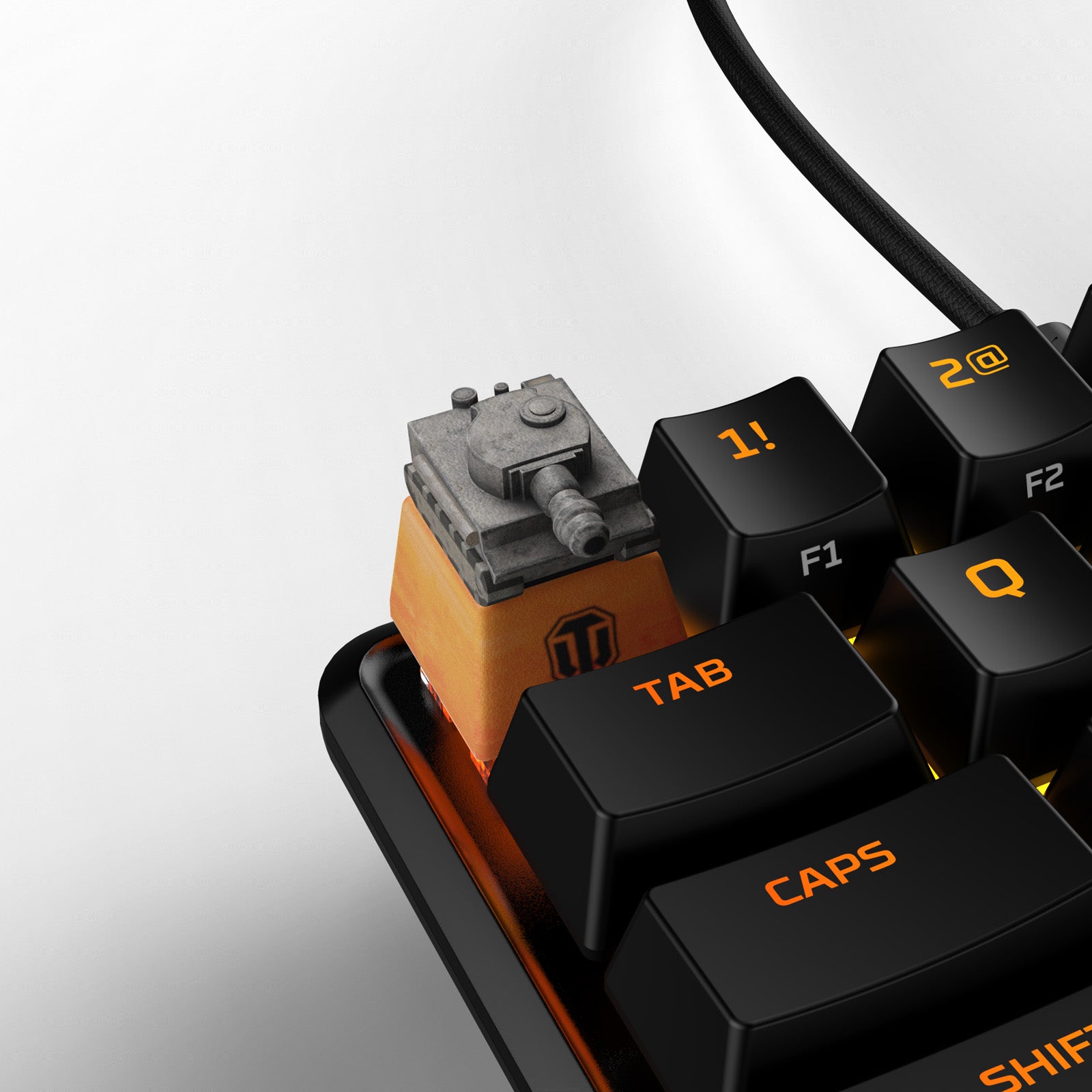 HX3D World of Tanks Mechanical Keyboard Keycap - Tiger I Tank Design for Gaming Enthusiasts | Perfect for PC Gamers and Tank Battle Lovers