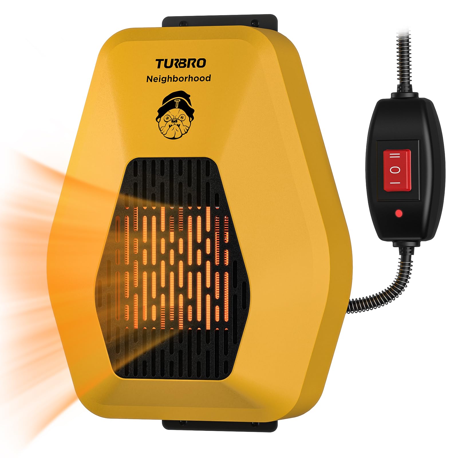 TURBRO DH800A 800W Wall Mount Dog House Heater with 10ft Anti-Bite Cord - Waterproof & Overheat Protection - Electric Pet Warmer for Kennels, Cat Cages & Chicken Coops (UL Certified) - Keep Pets Warm in Winter for Indoor/Outdoor Use