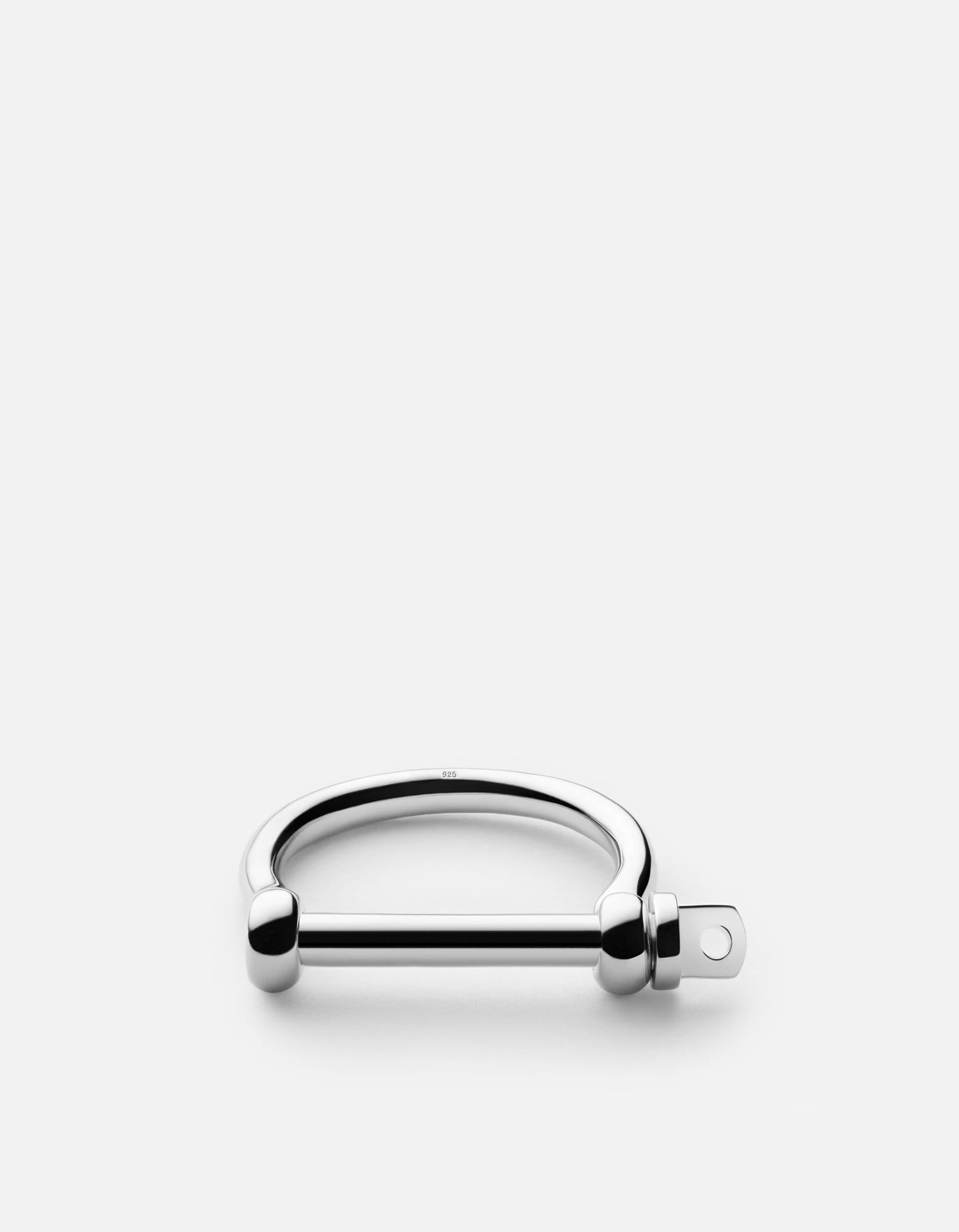 Stainless Steel Screw Cuff Keychain - Silver Tone Durable Bottle Opener & Key Ring for Men Women - Perfect for Home, Bar, Camping & Outdoor Adventures