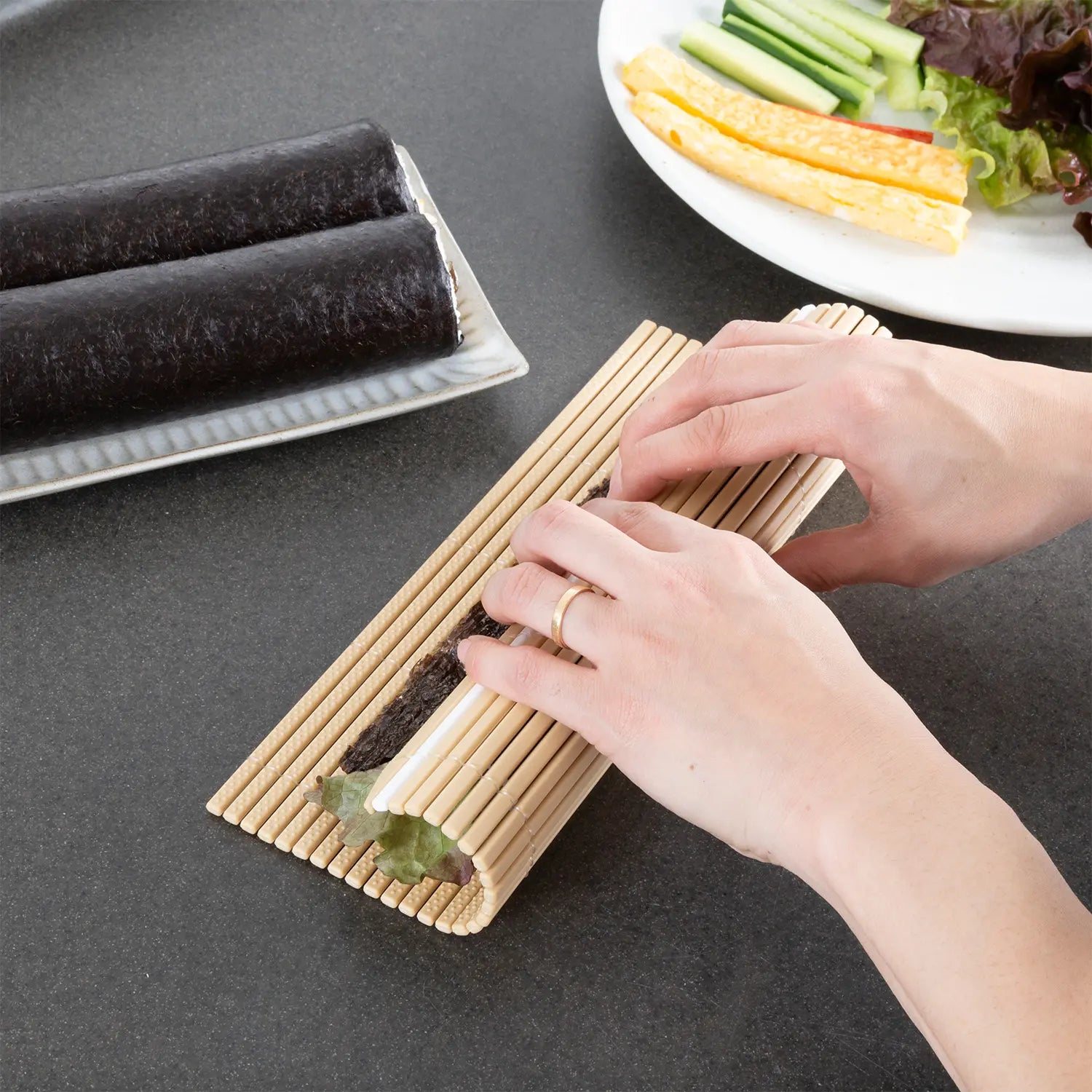 Hasegawa Premium Antibacterial Sushi Rolling Mat - BPA-Free Bamboo Sushi Maker for Home & Restaurant Use - Perfect for Sushi Making, Rice Rolls & Japanese Cuisine Preparation