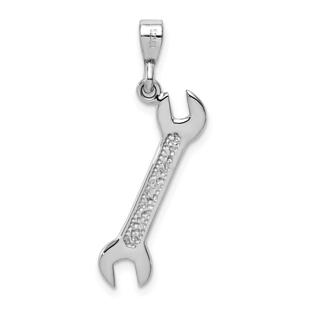 14K White Gold Wrench Pendant Necklace for Men - Durable & Elegant Jewelry Gift for Mechanics, Engineers & DIY Enthusiasts | Perfect for Work, Gifts & Special Occasions
