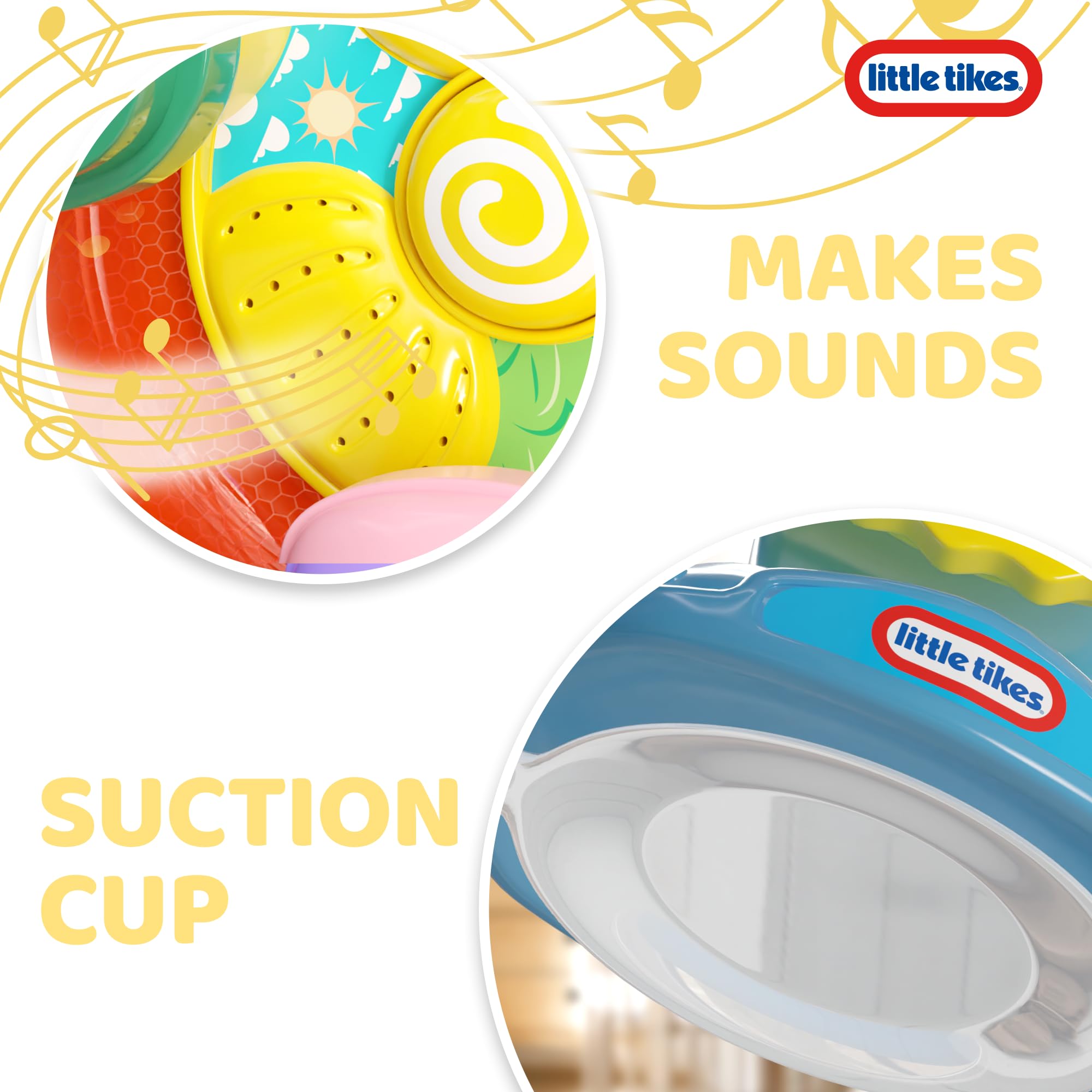 Lollipop Little Tikes Lights and Sounds Ferris Wheel Toy - Suction Cup Spinning Baby Toy for High Chair, Stroller & Car Seat - Interactive Sensory Toy for Toddlers 6-12 Months - Fun Developmental Activity for Infants