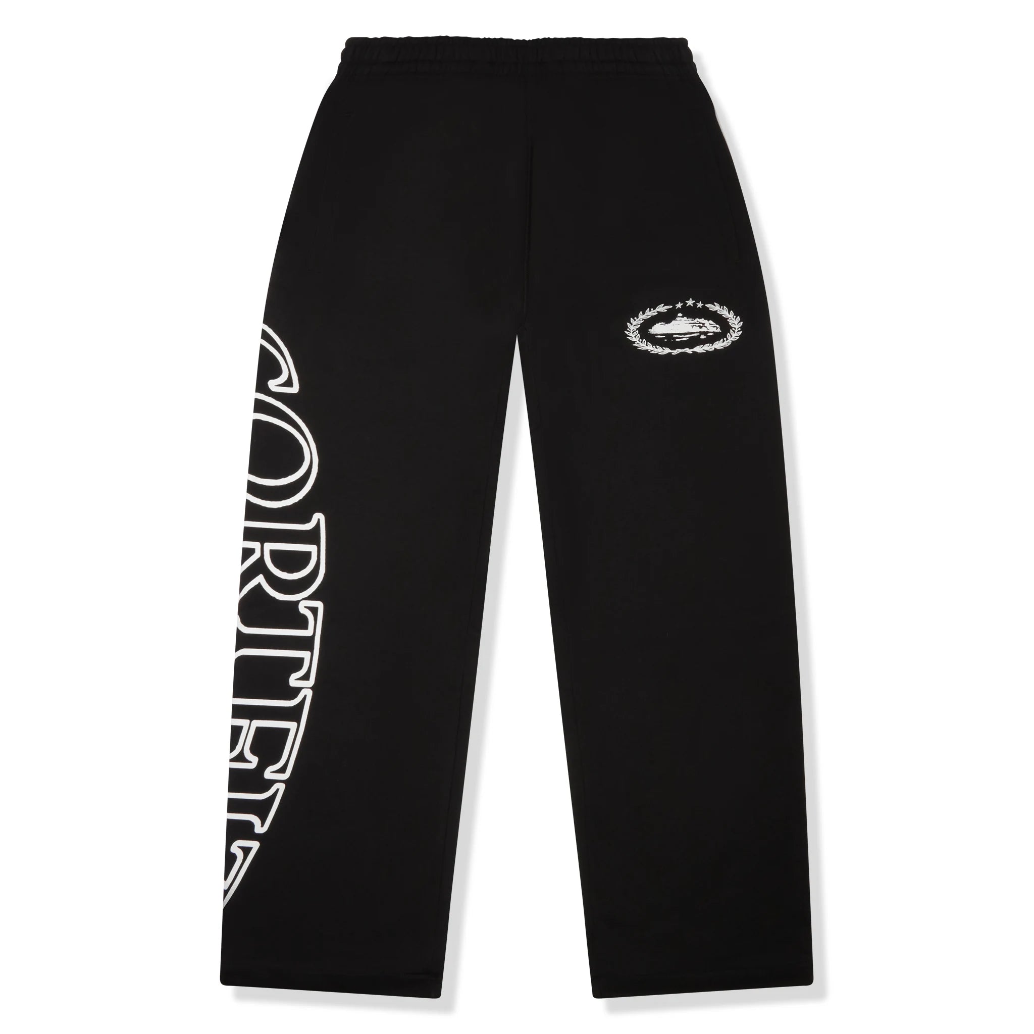 Corteiz RTW Superior Royale Open Hem Black Pants - Stylish Casual Trousers for Men | Perfect for Streetwear, Night Out & Everyday Fashion