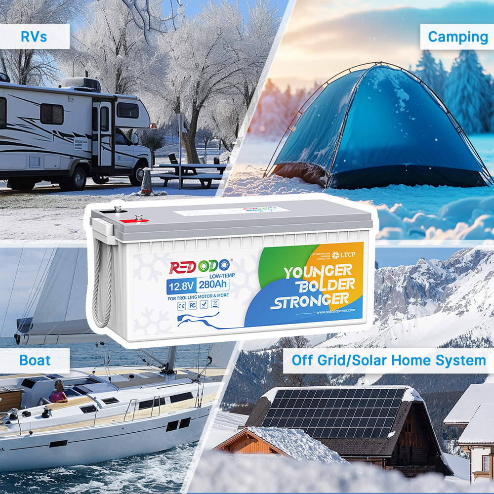 Redodo 12V 280Ah LiFePO4 Deep Cycle Battery with Low Temperature Protection - Perfect for RV, Marine, Solar Power Systems & Off-Grid Applications | Long-Lasting Lithium Iron Phosphate Battery for Camping, Boating & Renewable Energy Storage