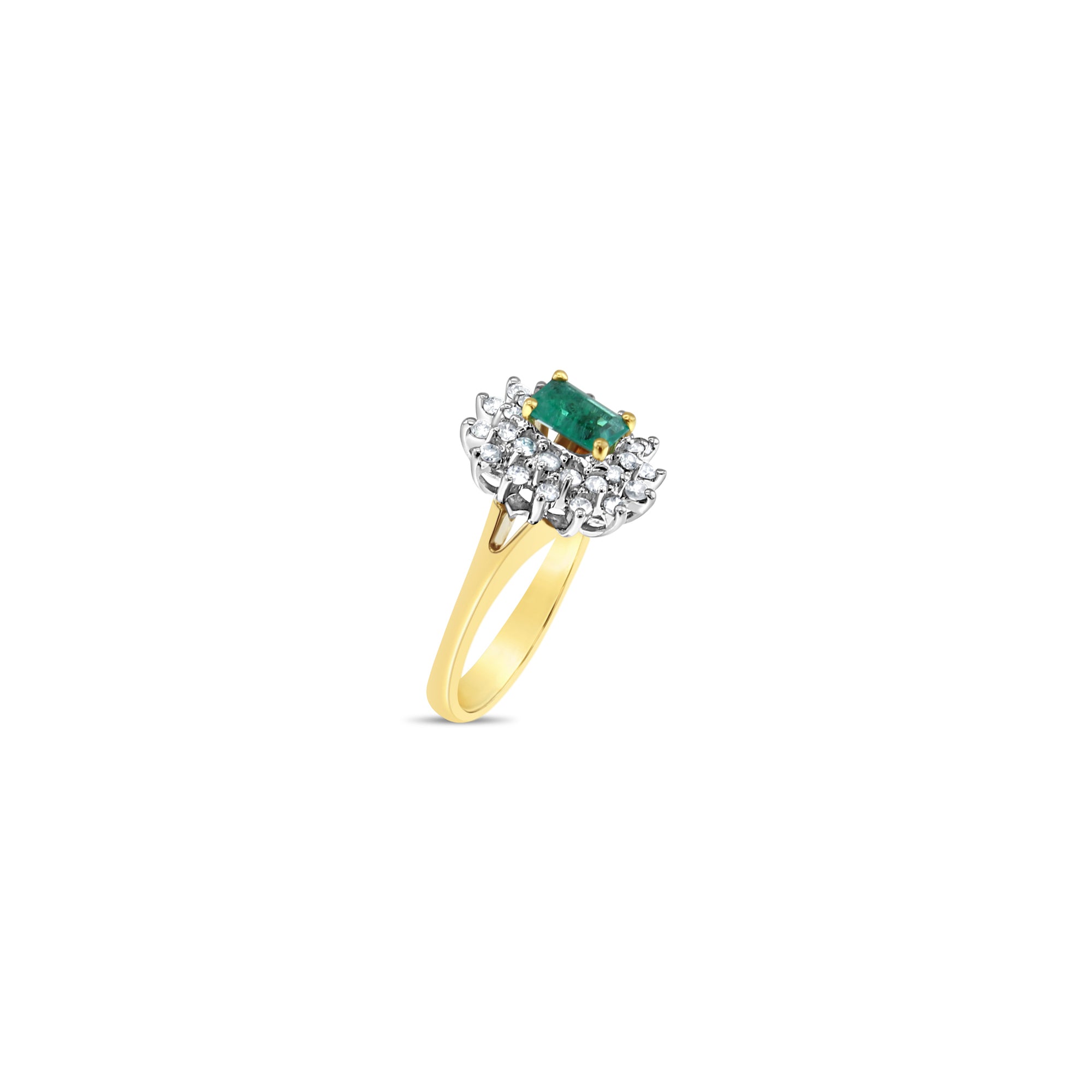 1 Carat Emerald & Diamond Halo Engagement Ring - Vintage Style Wedding Band for Her - Perfect for Proposals, Anniversaries & Special Occasions