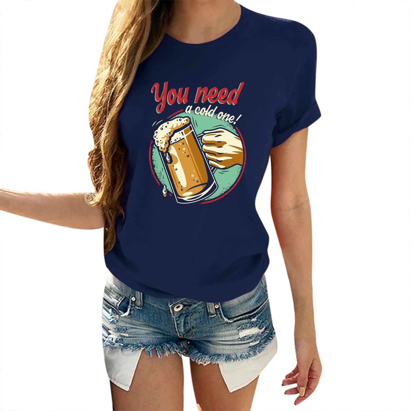 Stylish Women's Casual Summer Graphic Letter Print T-Shirt - Short Sleeve Tee Top for Everyday Wear | Perfect for Outings, Beach Trips & Weekend Relaxation