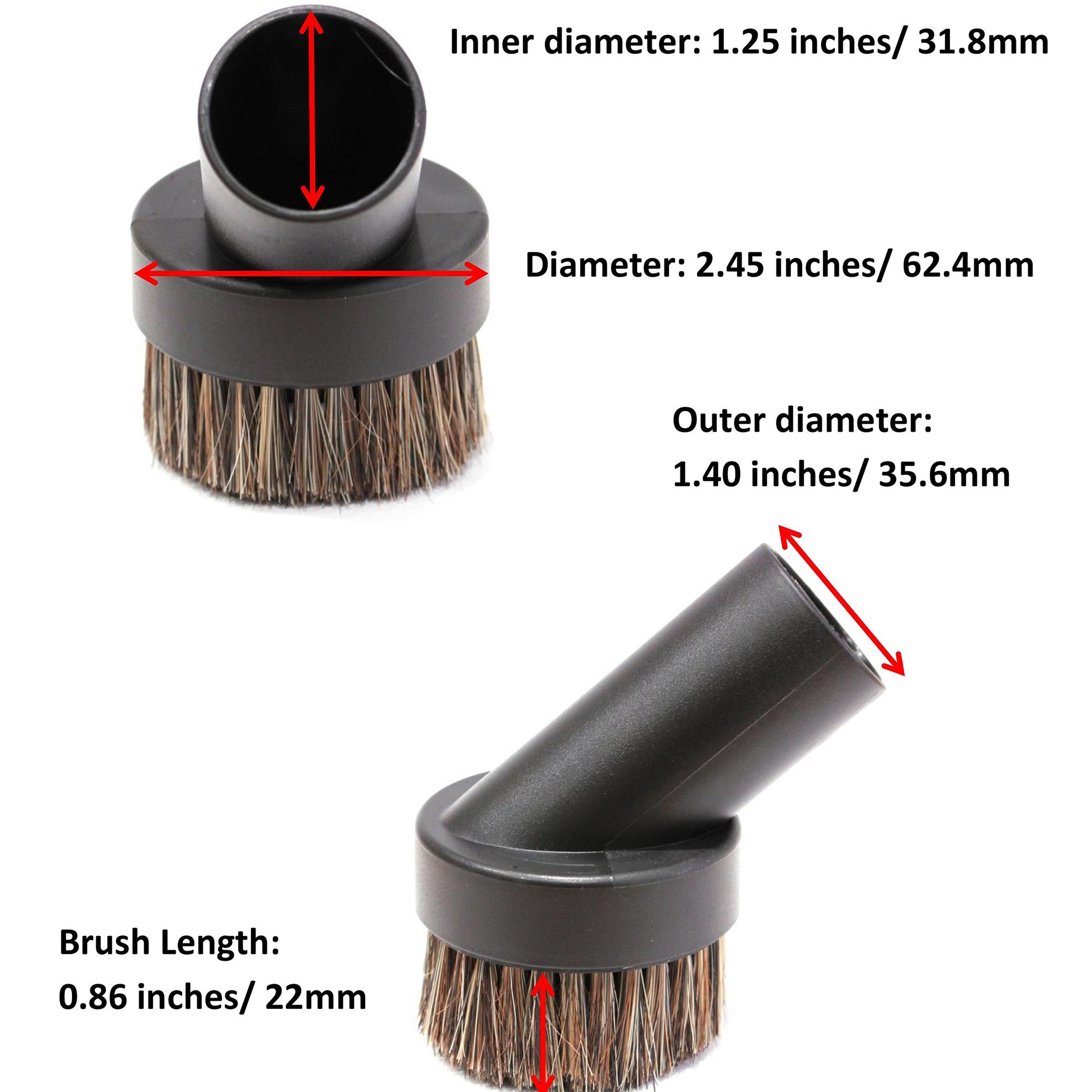 Round Vacuum Cleaner Attachment - 1.25