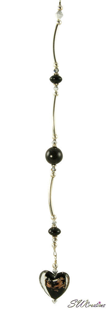 Jet Gold Heart Goldstone Beaded Fan Pull - Elegant Ceiling Fan Chain Pull with Goldstone Beads - Perfect for Home Decor, Bedroom & Living Room Lighting Accessories