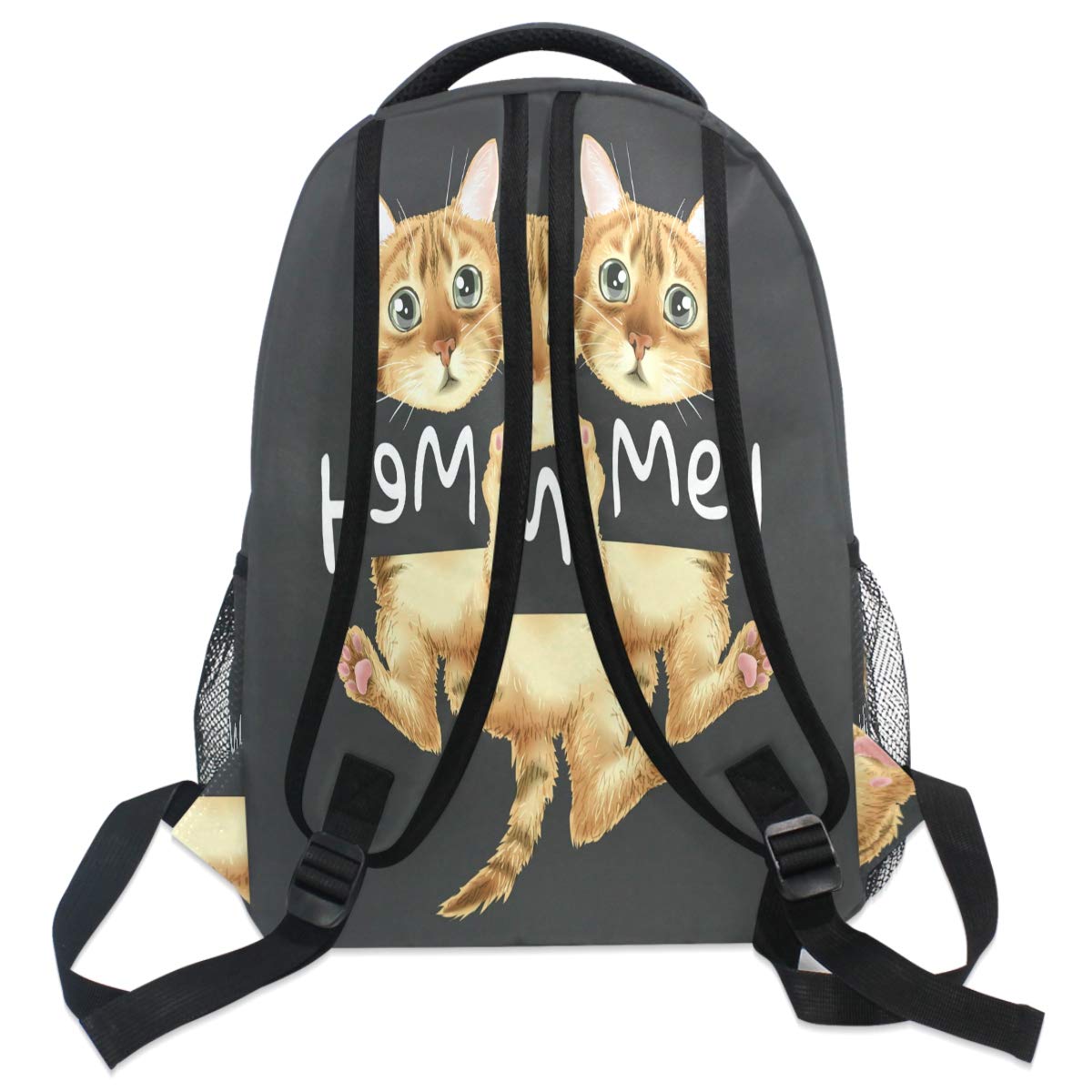 Vdsrup Hi Meow Cat Backpack - Cute Kitten School Bag for Girls & Boys, Waterproof Laptop Backpack for Students, Lightweight Durable Book Bag for College & Travel - Perfect for School, Work & Outdoor Adventures
