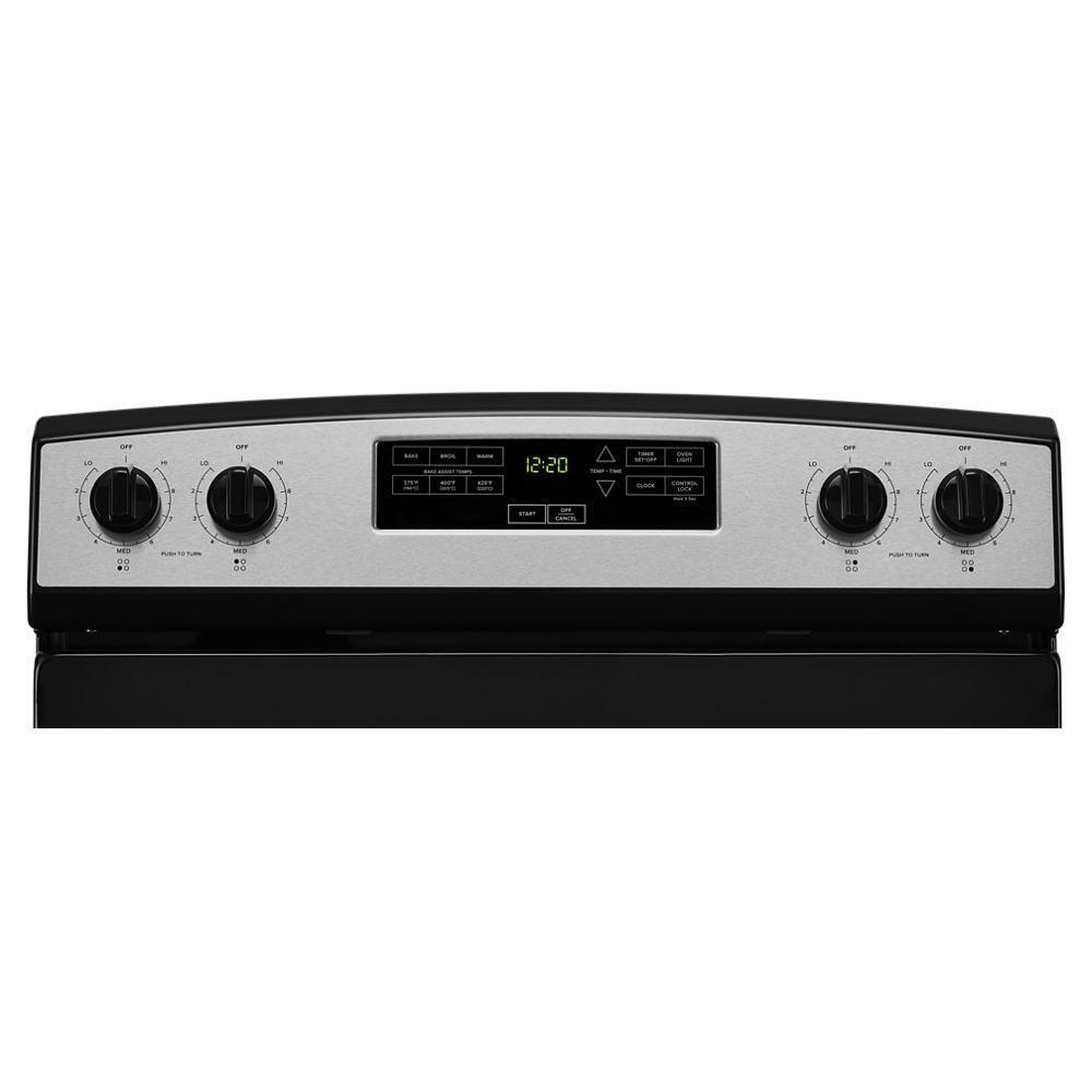 Amana ACR4303MMS 30 Inch Electric Range with Bake Assist Technology - Perfect for Baking, Roasting & Family Cooking in Modern Kitchens