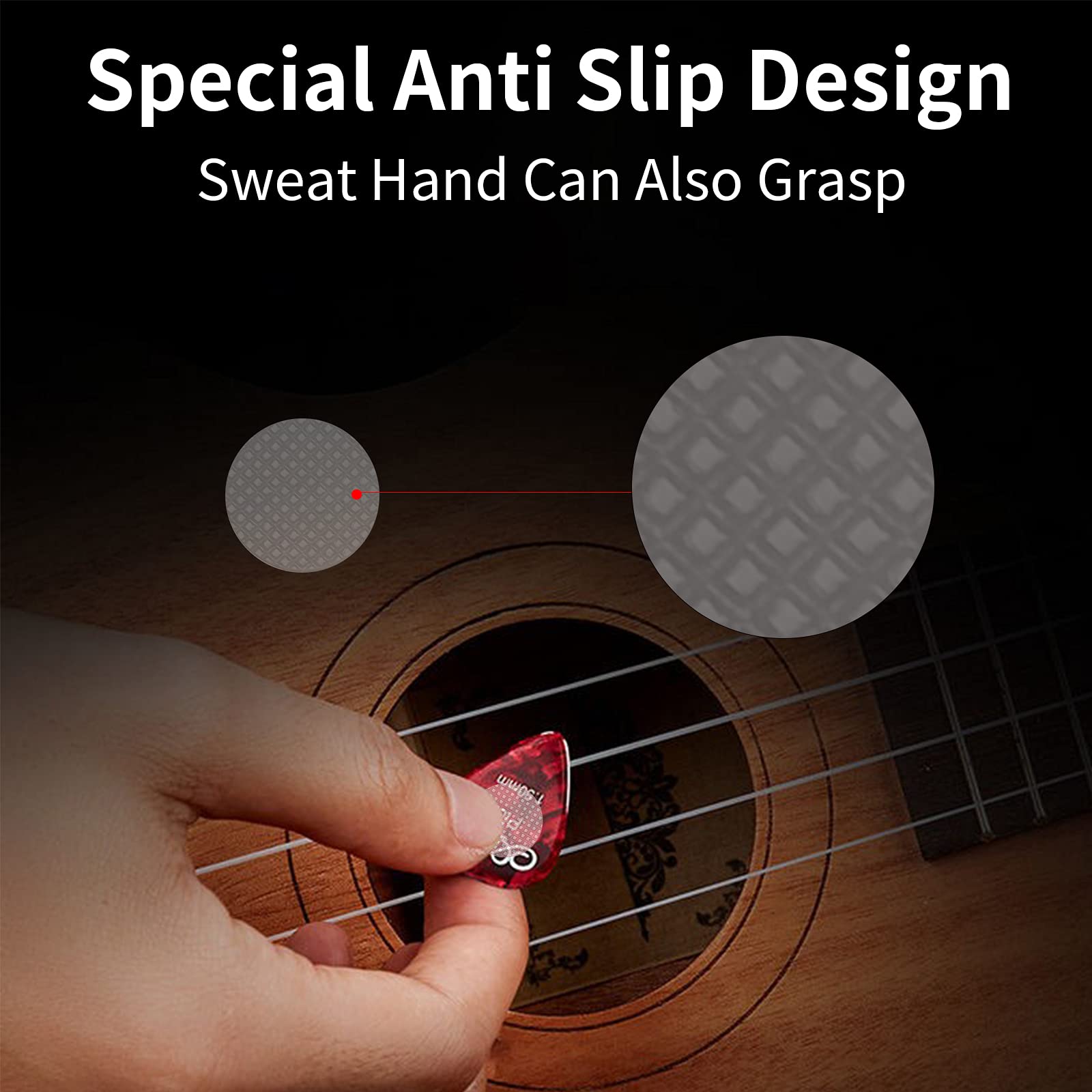 Birllaid Guitar Pick Grips - Self-Adhesive Non-Slip Picks Holder (30 Pack) for Secure Playing | Perfect for Acoustic & Electric Guitar Practice, Live Performances & Beginners