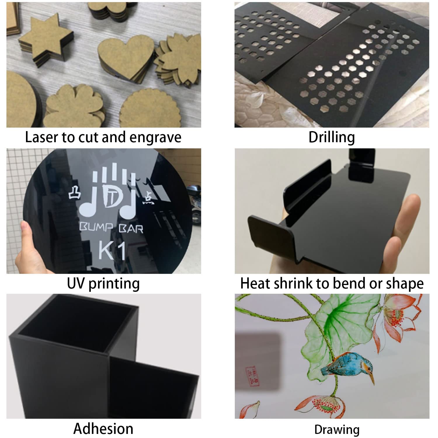 Black Acrylic Sheets 15×10cm×2mm (5Pcs) - Premium Craft Acrylic for DIY Projects, Photography Backdrops, Painting Signs & Mirror Effects | Ideal for Home Decor, Art Displays & Professional Photography