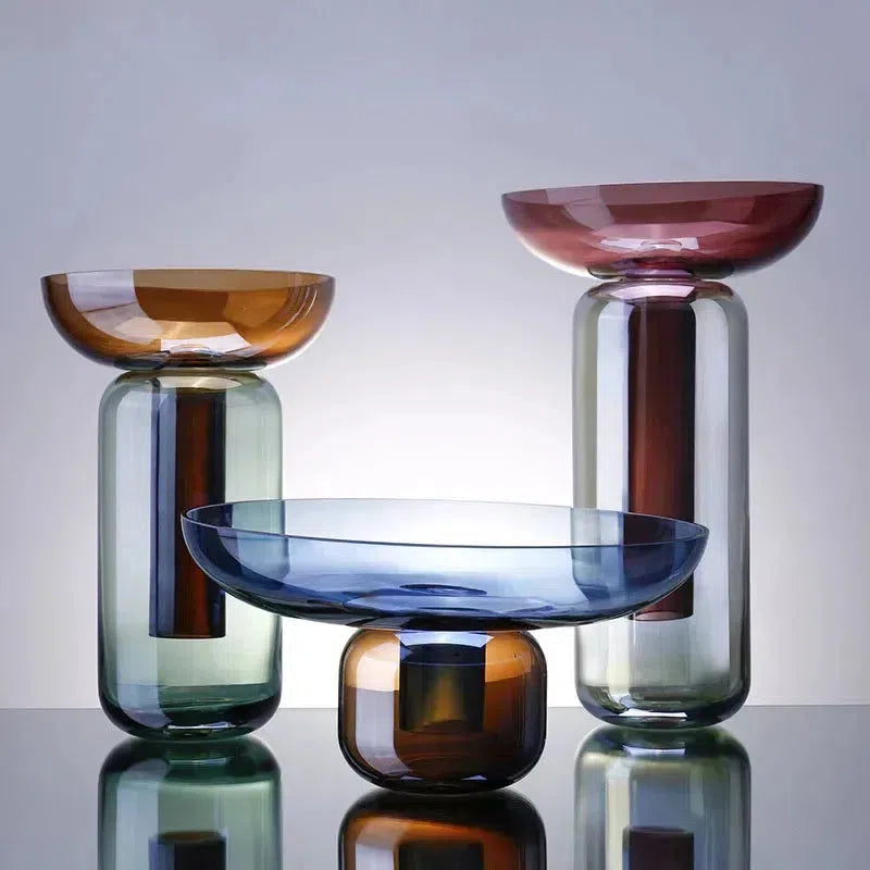 Modern Minimalist Glass Vase - Elegant Home Decor for Centerpieces, Wedding Flowers & Tabletop Arrangements