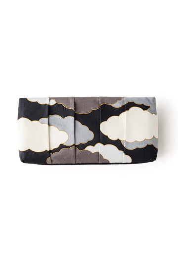 Kyo Yuzen Clutch Bag - Handmade Japanese Kyoto Silk Purse in Elegant Black | Perfect for Evening Events, Weddings & Special Occasions