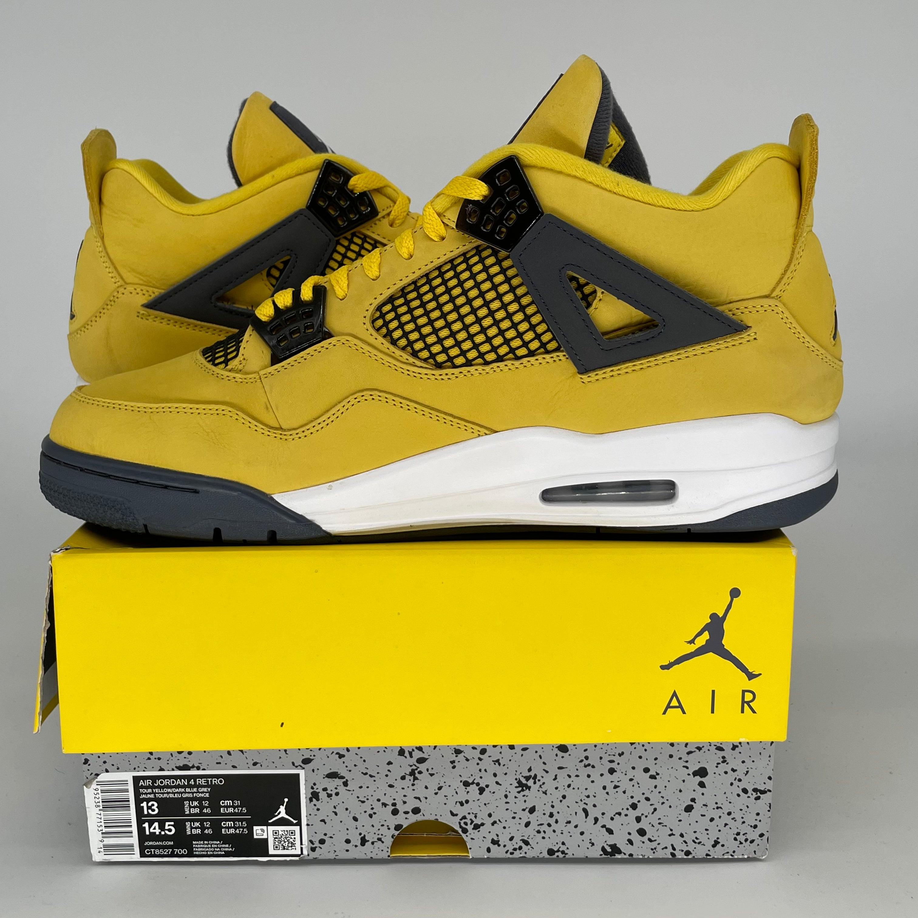 AIR JORDAN 4 LIGHTNING Retro Sneakers Men's Size 13 (CT8527-700) - Basketball Shoes for Men, Streetwear Fashion & Casual Wear