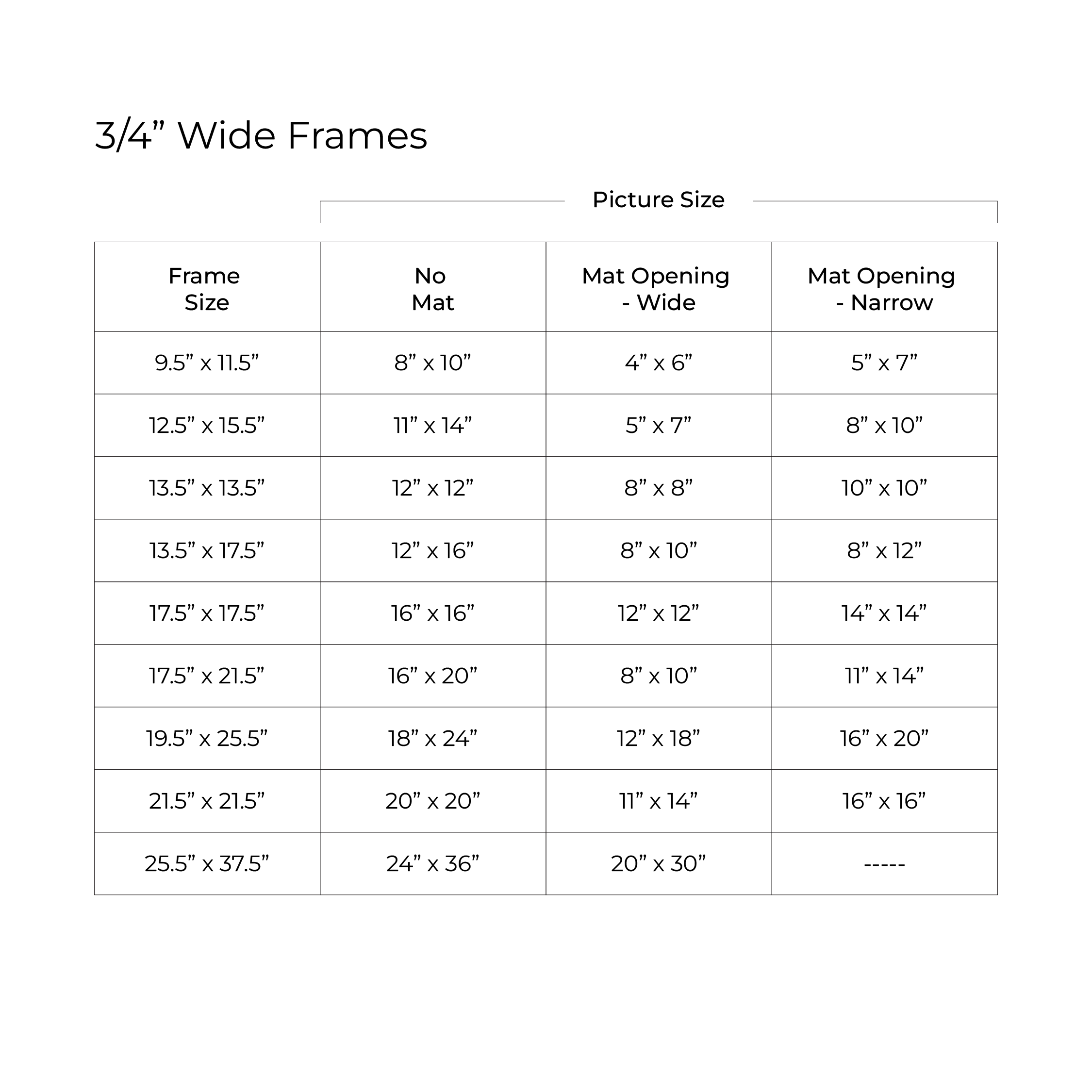 Electric Sky Narrow Width Wall Frame - Modern Slim Picture Frame for Home & Office Decor - Perfect for Displaying Photos, Artwork, and Certificates