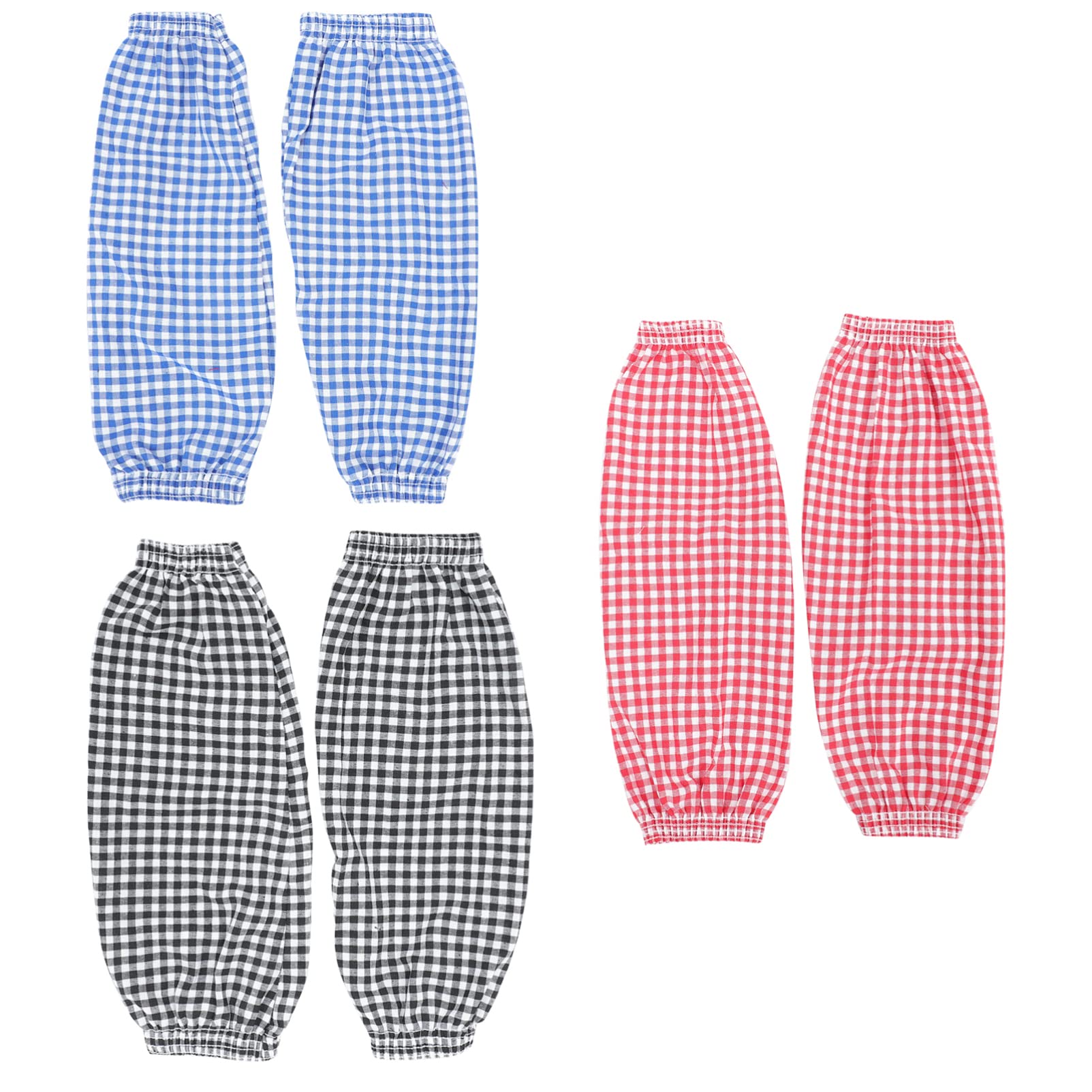 Abaodam 3 Pairs Oilproof Plaid Arm Sleeves - Forearm Protectors for Kitchen Cooking, Dish Washing, Car Detailing, Painting & Dog Grooming | Durable Oversleeves for Work & Home Use