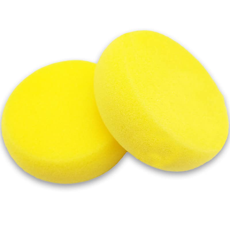 GLAZU Premium Yellow Painting Sponge - Smooth & Even Paint Application, Easy to Clean, Reusable (2-Pack) - Perfect for Walls, Furniture, DIY Crafts & Home Renovation Projects