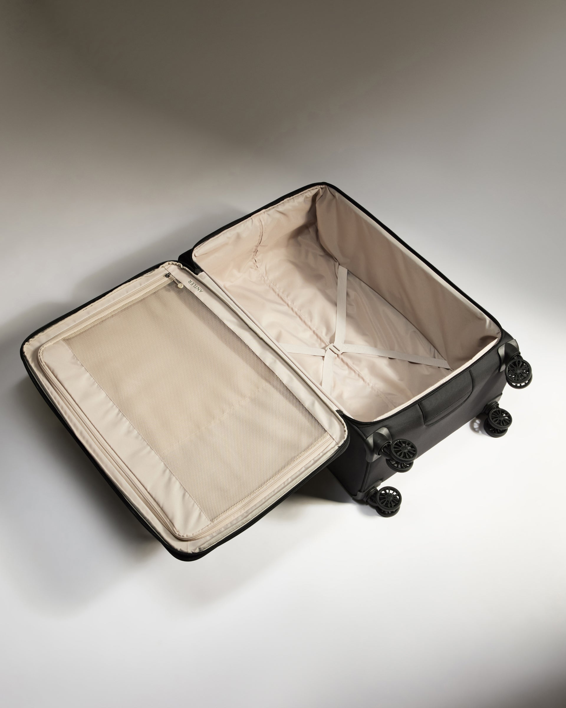 Lightest Expandable Carry On Luggage Set - Black Soft Stripe Suitcase for Travel, Business Trips & Weekend Getaways