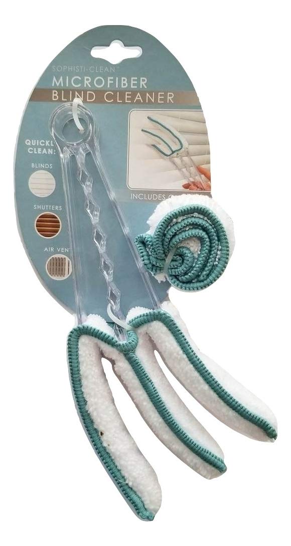 Sophisti-Clean Washable Microfiber Blind & Shade Duster - Reusable Window Blind Cleaner with Refill - Perfect for Home, Office & RV Window Treatments