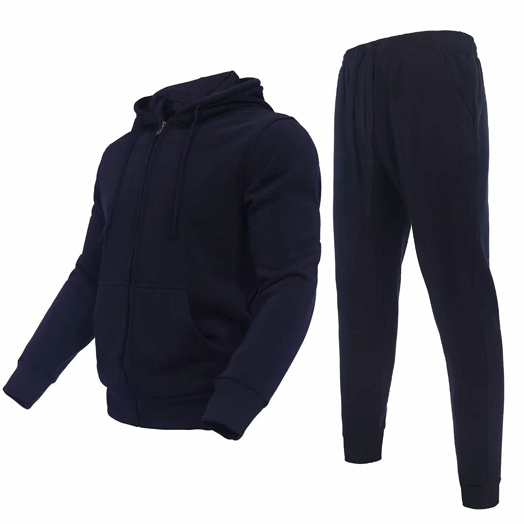 Zusmen Men's Tracksuit 2-Piece Outfit - Stylish Track Jacket & Pants for Casual Wear, Gym, and Outdoor Activities