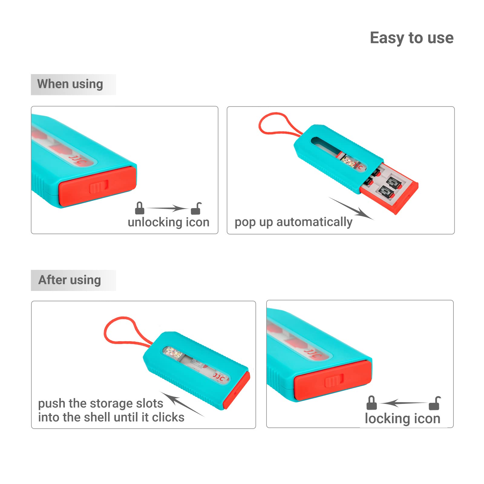 Nintendo Switch Game Card Holder - Waterproof & Shockproof Storage Case for 6 Switch Games & 12 Micro SD Cards | Compatible with Nintendo Switch/PS Vita | Perfect for Travel & Gaming Organization