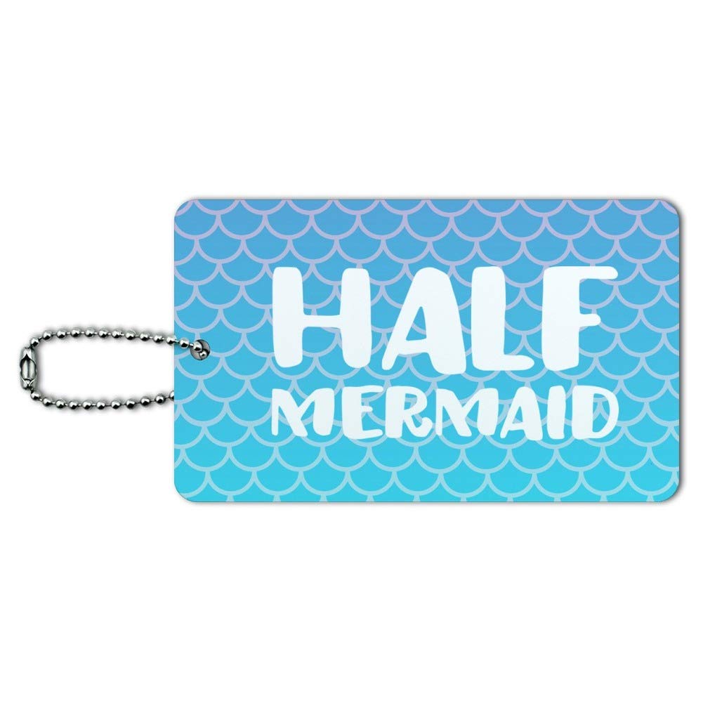 Blue Scale Mermaid Luggage Tag - Durable Suitcase ID Tag for Carry-On Bags - Perfect for Travel, Vacation & Cruise Ship Identification