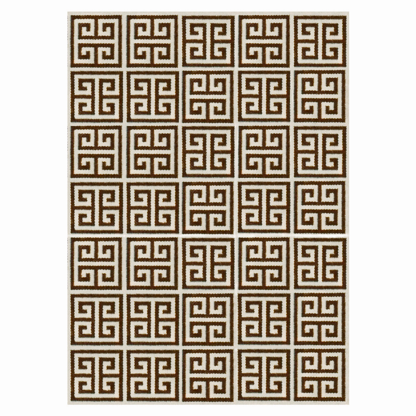 Greek Key Flatweave Rug - Stylish Geometric Design for Living Room, Bedroom, or Office Decor - Durable and Easy to Clean