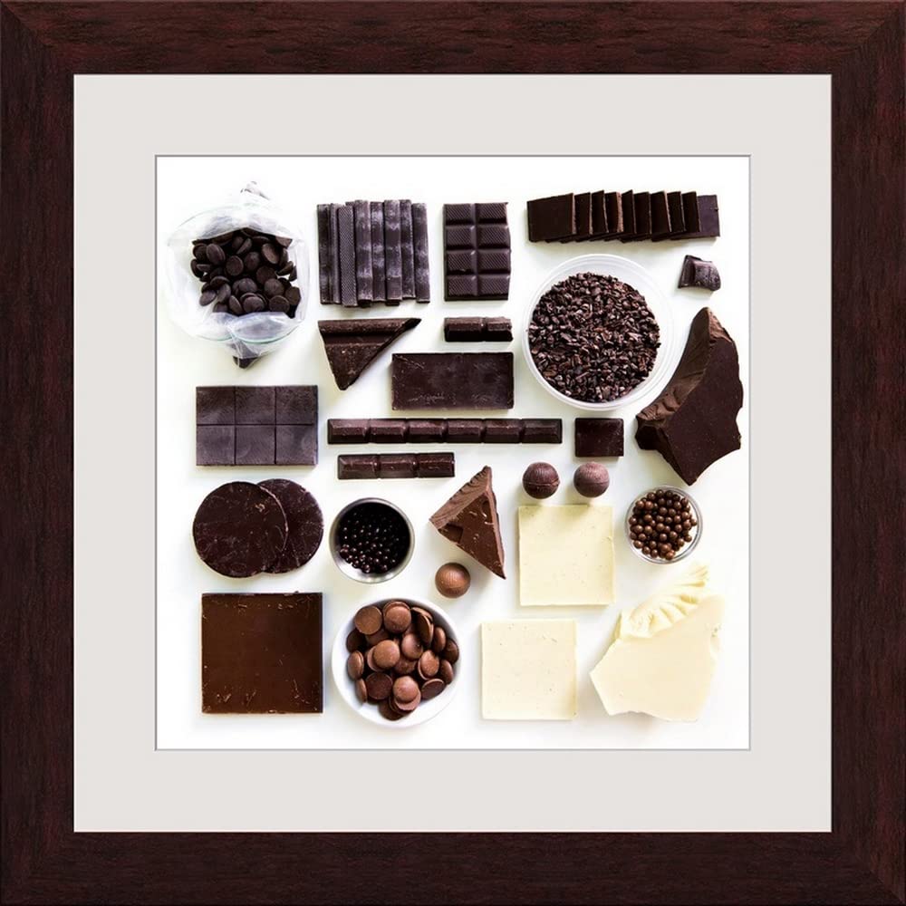 GREATBIGCANVAS Chocolate Gradient Espresso Framed Wall Art Print - Modern Home Decor for Living Room, Bedroom & Office - Premium Canvas Painting for Coffee Lovers & Kitchen Decor