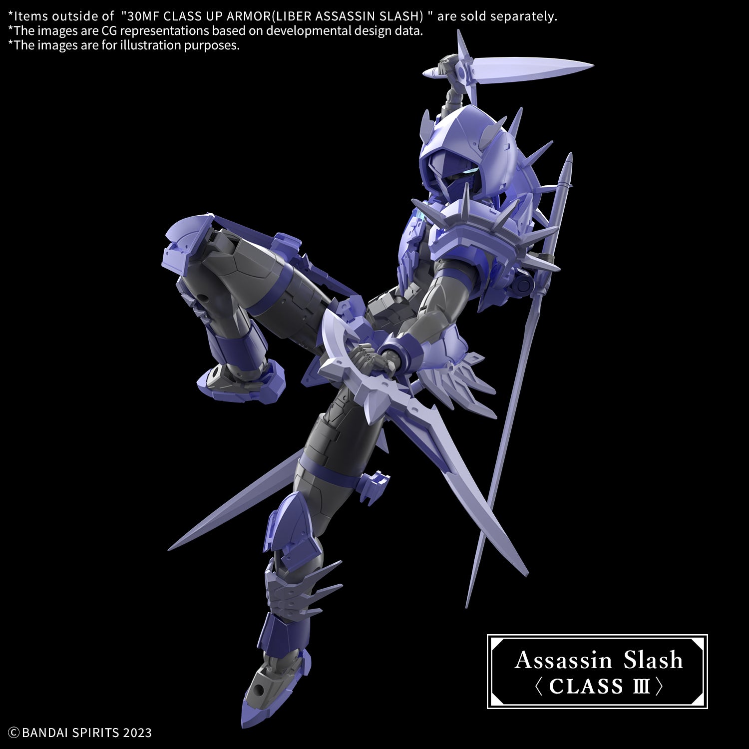Bandai 30 Minutes Fantasy 30MF A 11 1/144 Scale Class Up Armor (Liber Assassin Slash) Model Kit - Perfect for Anime Collectors & Gundam Builders - Great for Display, Customization & Action Figure Battles